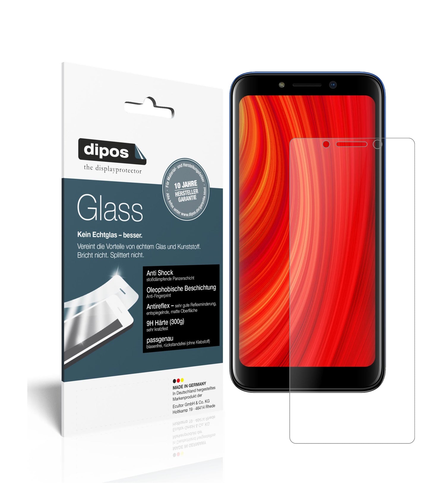 Mattes Panzerglas: Schutz vor Brüchen, Fingerabdrücken und Bildschirmblendung für Lava-Z61 Pro