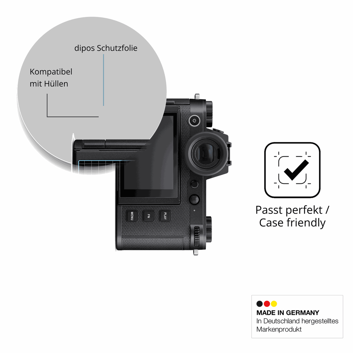 4x Schutzfolie klar für Leica SL3 Display-Schutzfolie