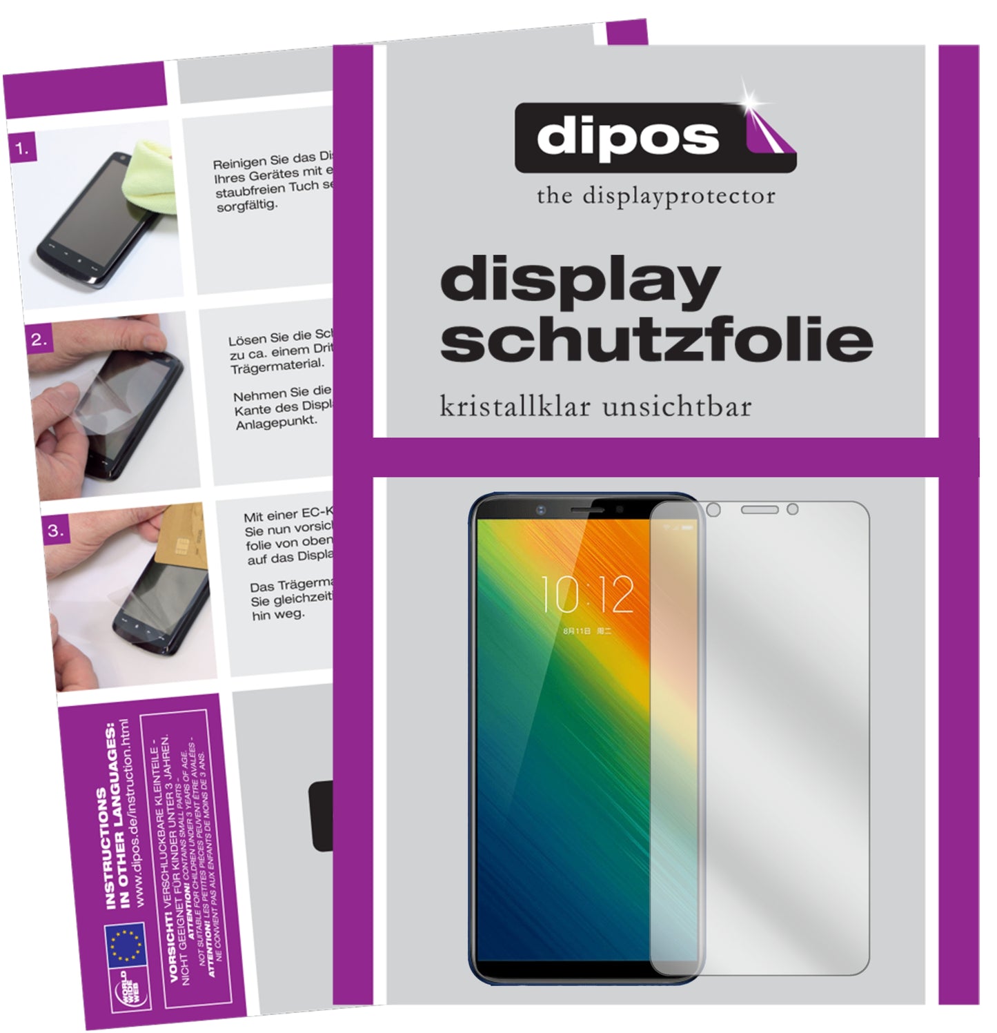 Kristallklare, dünne Schutzfolie: Kratzfest & passgenau für Lenovo-K5 Note 2018