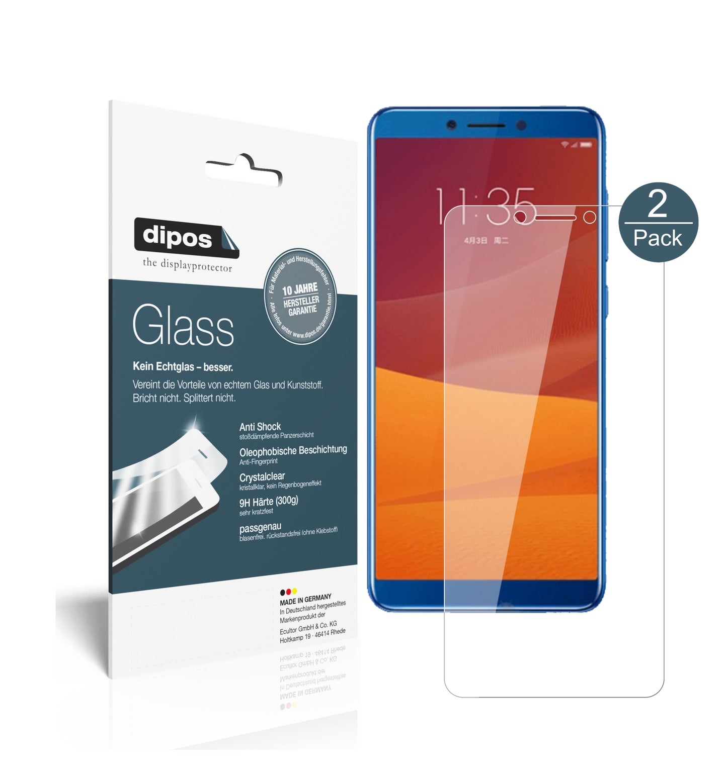 Perfekte Passform und ultimative Qualität: Unser 9H Panzerglas bietet Schutz für Lenovo-K5 Play