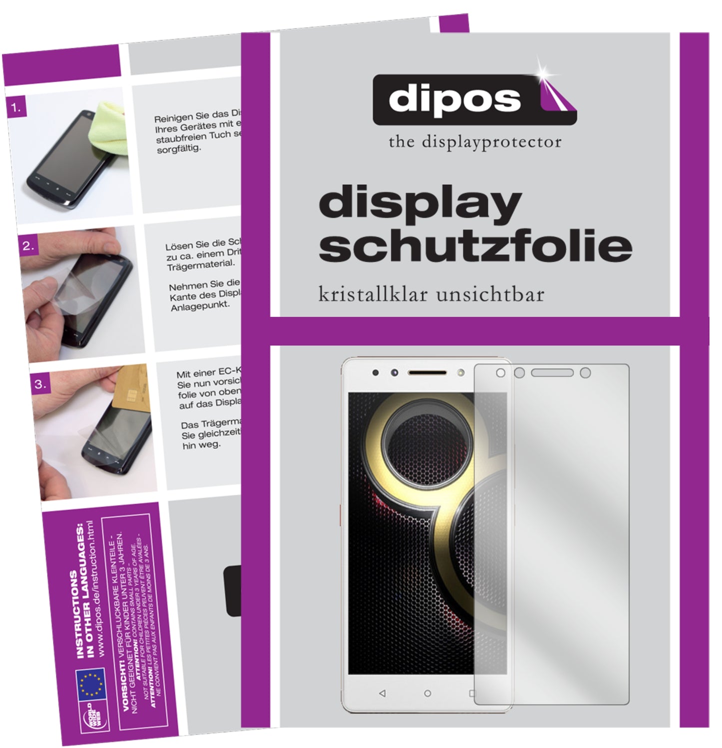 Kristallklare, dünne Schutzfolie: Kratzfest & passgenau für Lenovo-K8 Note