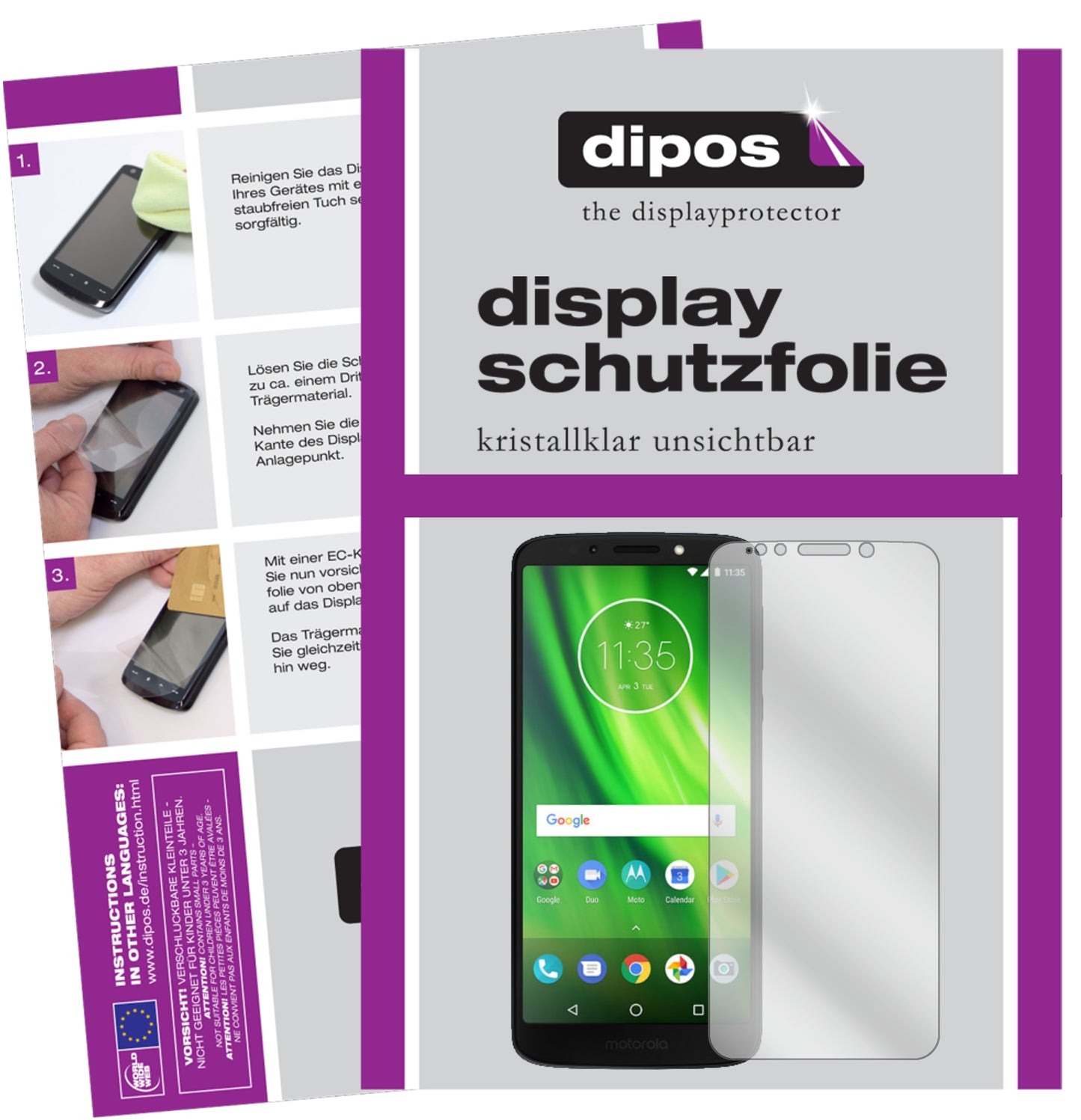 Kristallklare, dünne Schutzfolie: Kratzfest & passgenau für Lenovo-Moto G6 Play