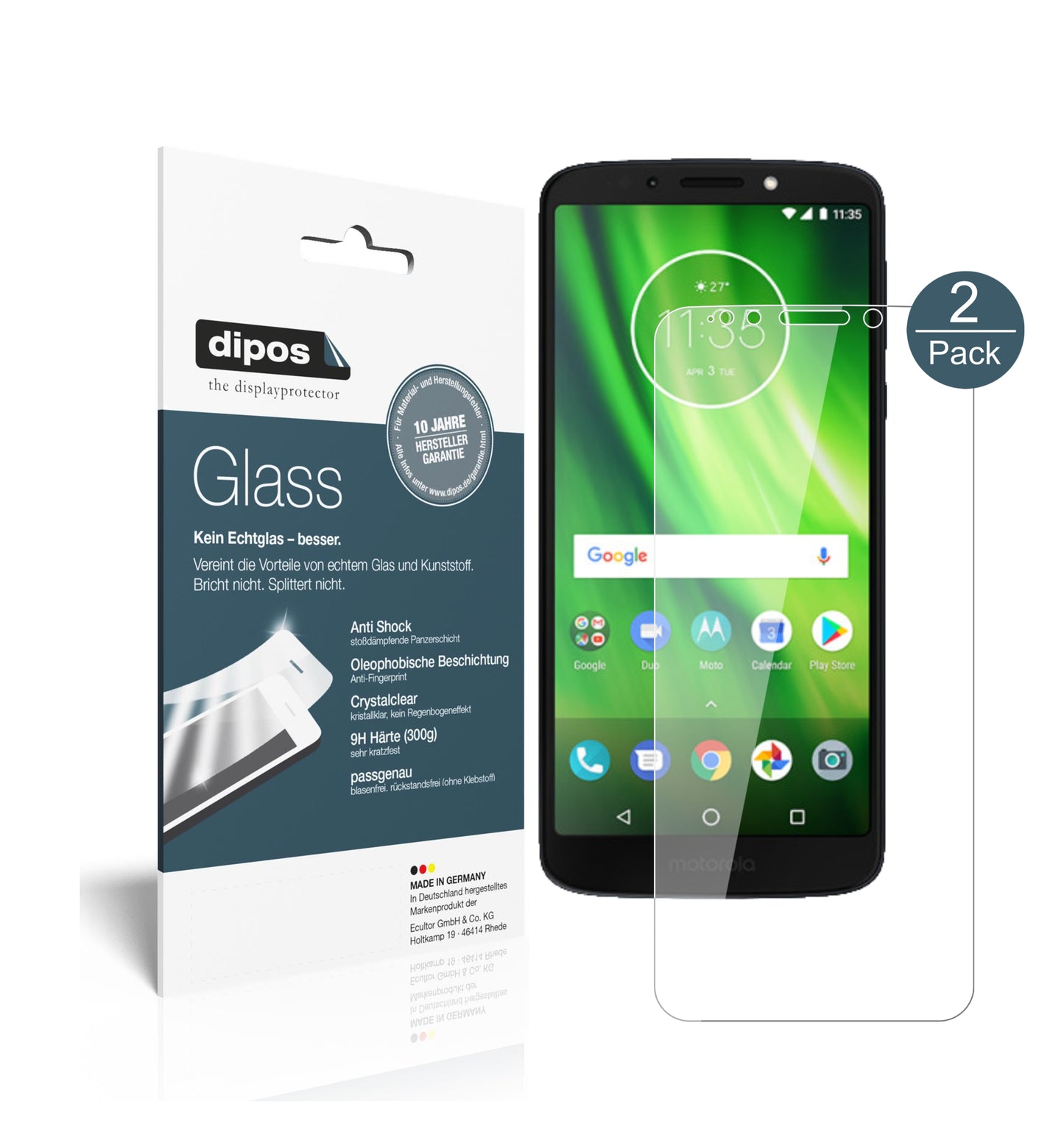 Perfekte Passform und ultimative Qualität: Unser 9H Panzerglas bietet Schutz für Lenovo-Moto G6 Play