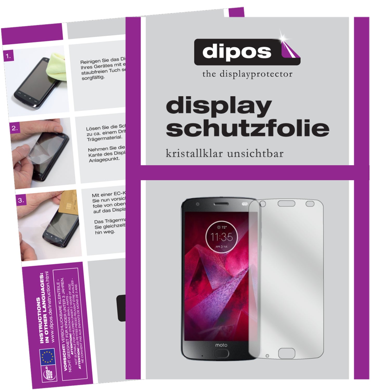 Mattes Panzerglas: Schutz vor Brüchen, Fingerabdrücken und Bildschirmblendung für Lenovo-Moto Z2 Force