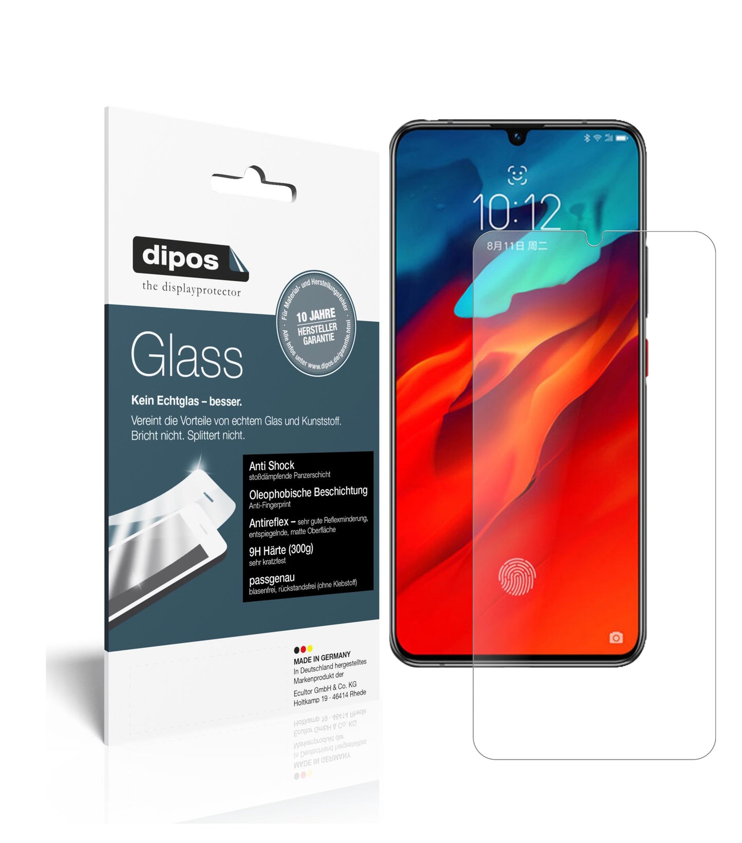 Mattes Panzerglas: Schutz vor Brüchen, Fingerabdrücken und Bildschirmblendung für Lenovo-Z6 Pro Ferrari Edition