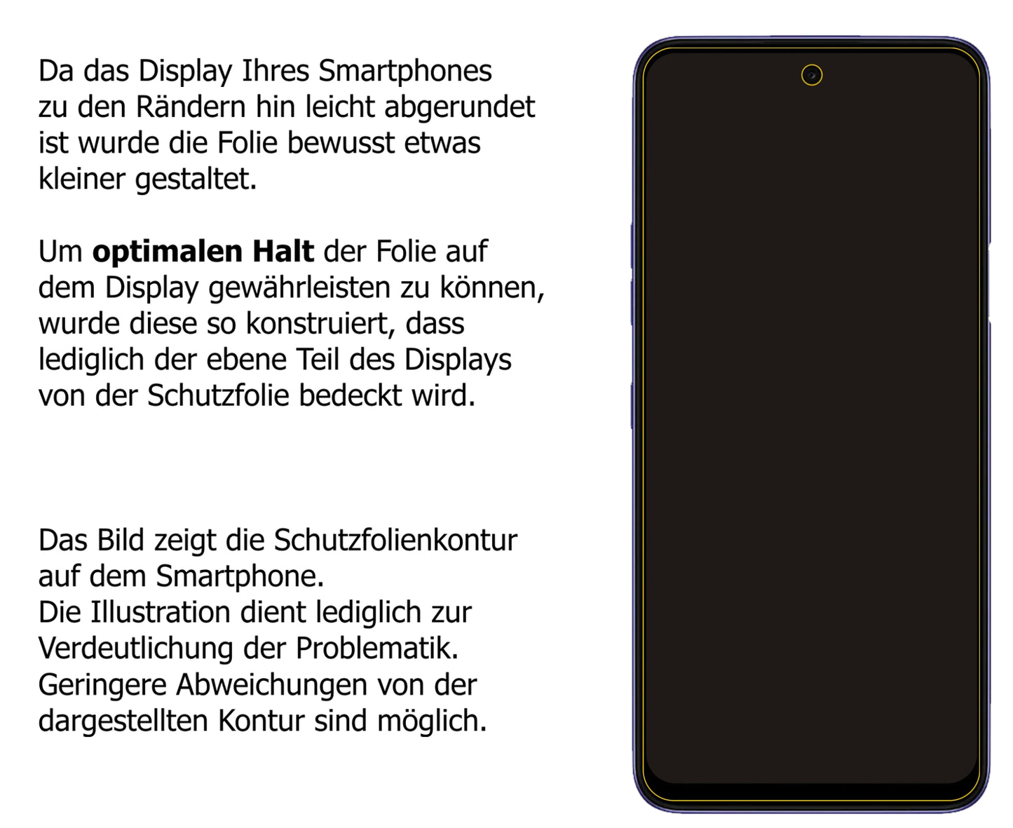 Privatsphäre-Schutz durch Sichtschutz-Folie passend zugeschnitten für LG K52