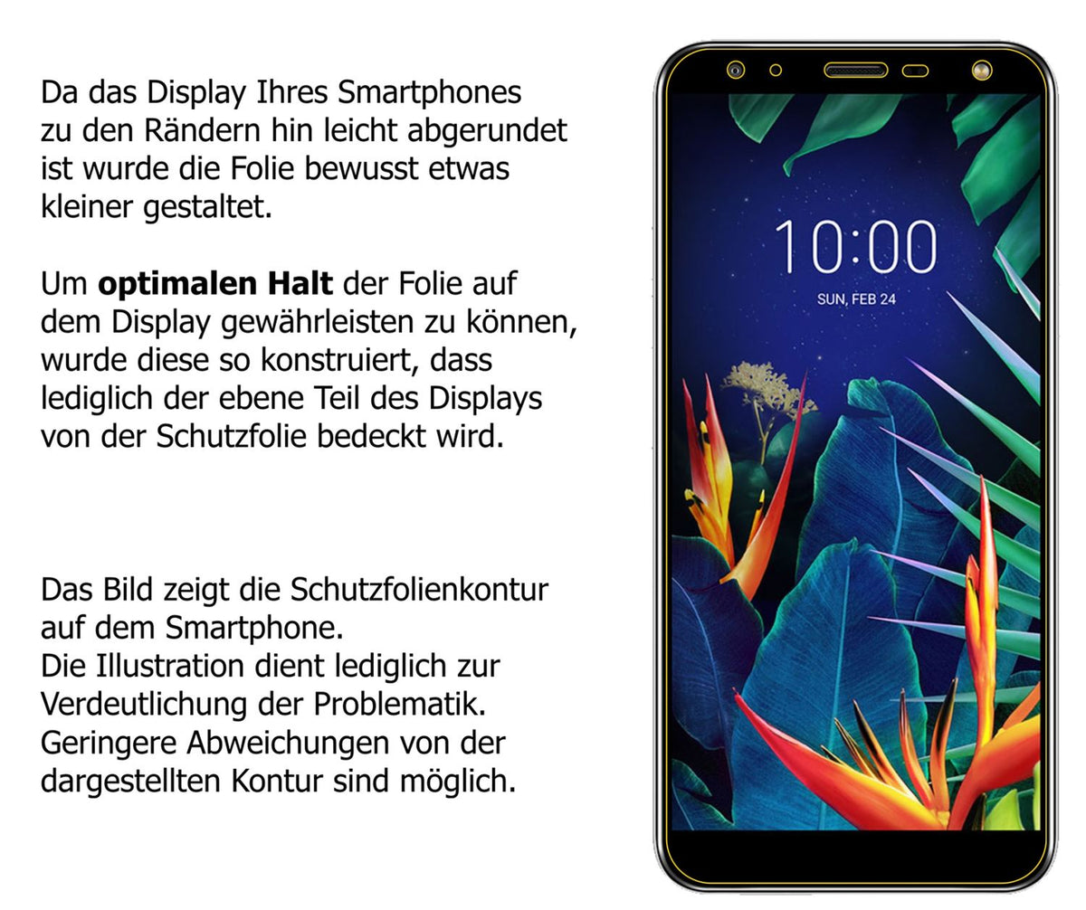 2x Schutzfolie klar für LG K40S Display-Schutzfolie