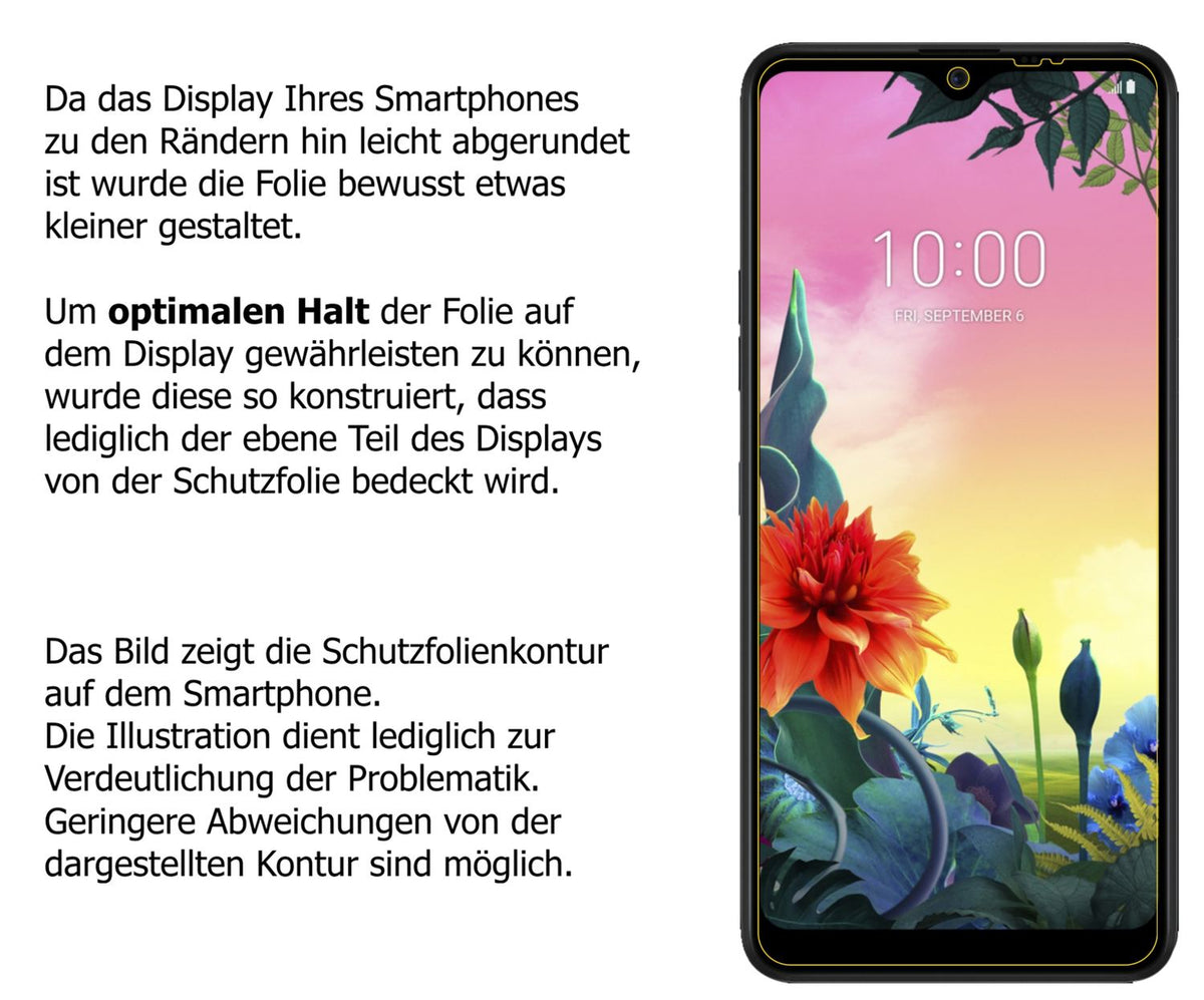 1x Schutzfolie klar für LG K50S Display-Schutzfolie