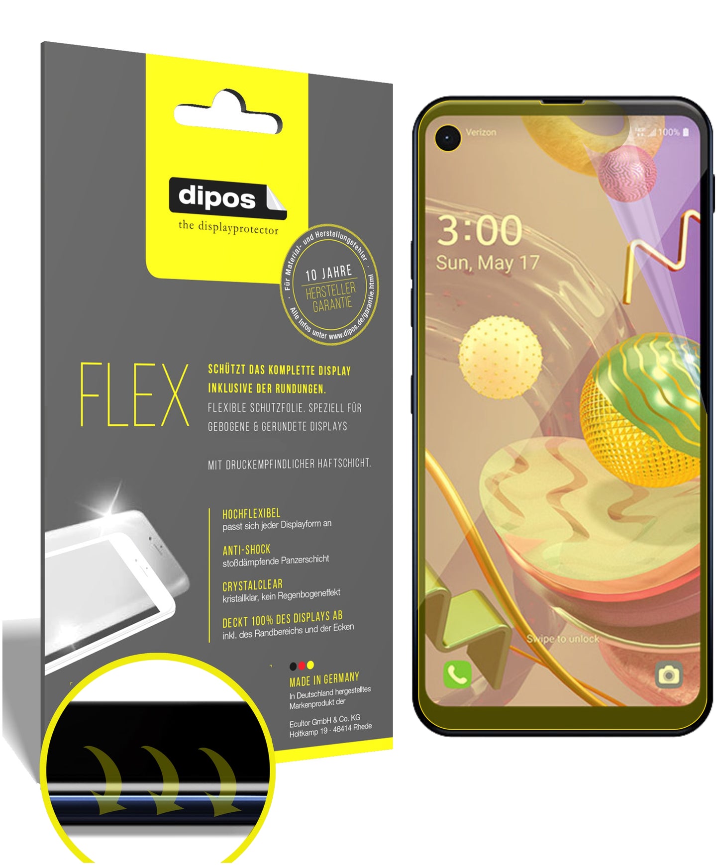 3D Full Cover Displayschutzfolie: Case-freundlicher Schutz mit perfekter Passform für dein Display.