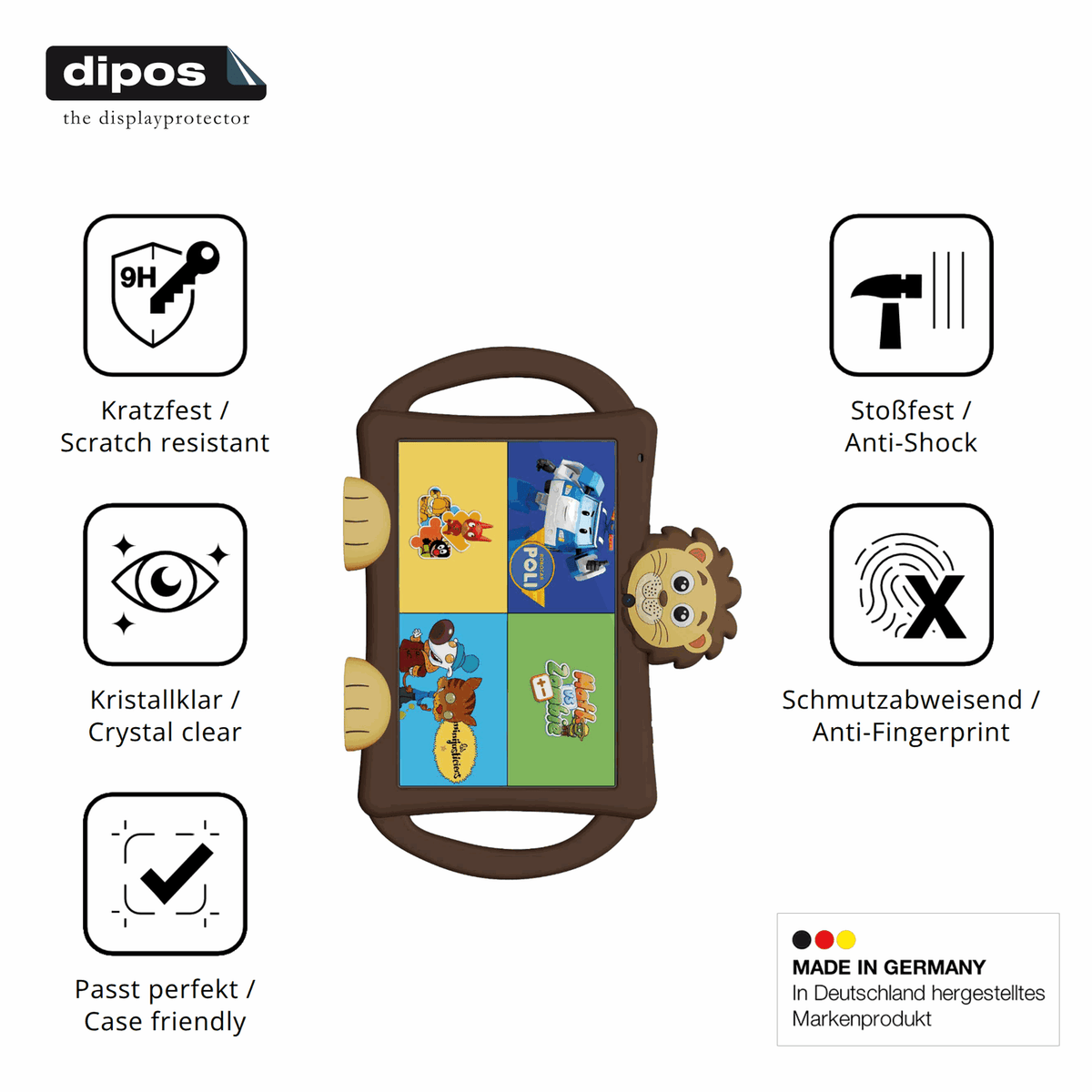 2x 9H Schutzfolie für Logicom Logikids Star Panzerfolie