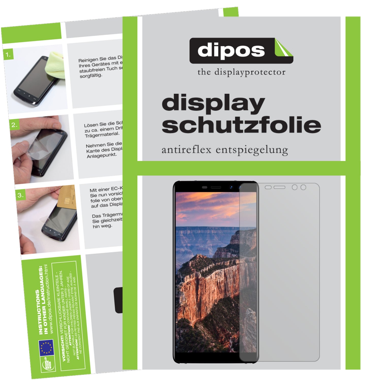 Mattes Panzerglas: Schutz vor Brüchen, Fingerabdrücken und Bildschirmblendung für M-HORSE-Pure 1