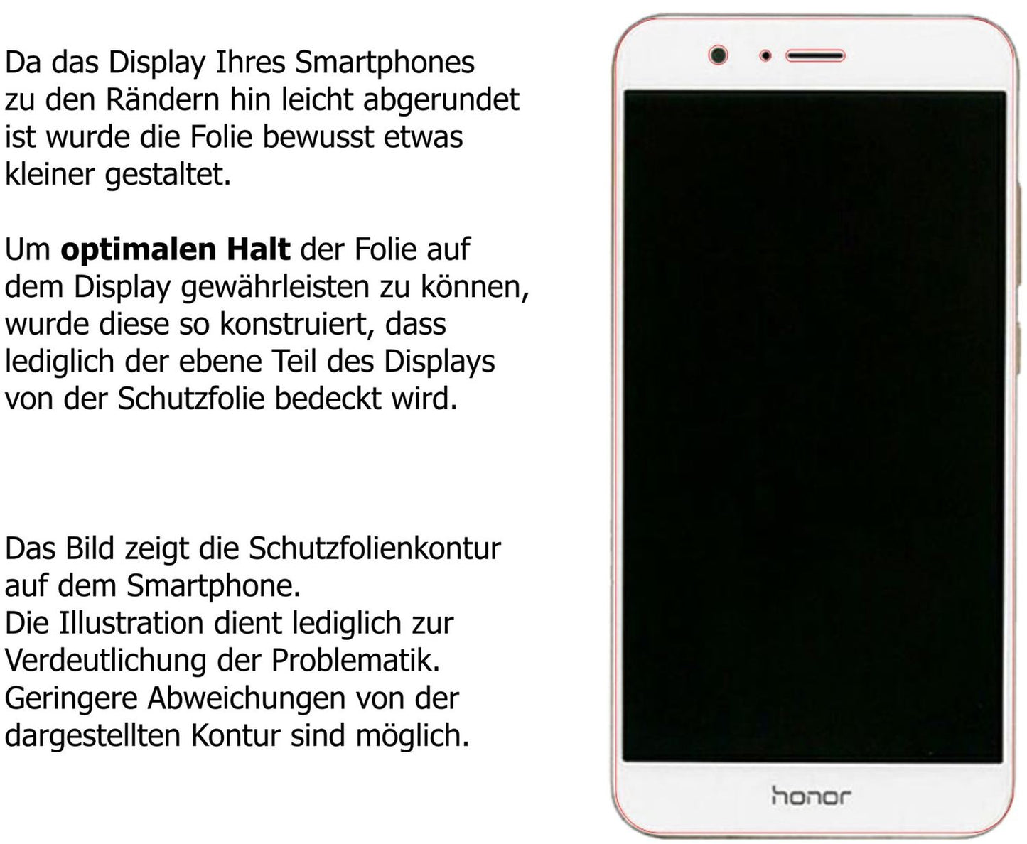 Schutzfolie mit optimaler Passform, zur Verwendung mit Hüllen geeignet