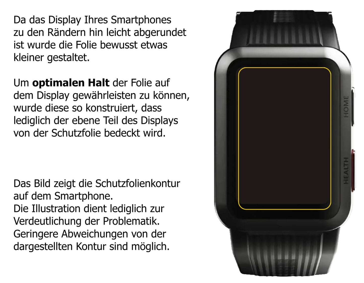 Dünne und klare Folie passend zugeschnitten für Huawei Watch D