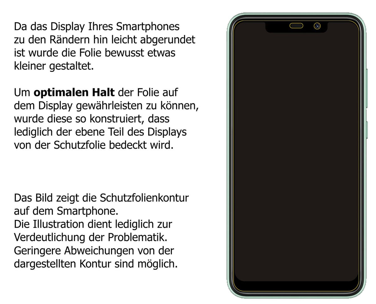 Schutzfolie mit optimaler Passform, zur Verwendung mit Hüllen geeignet