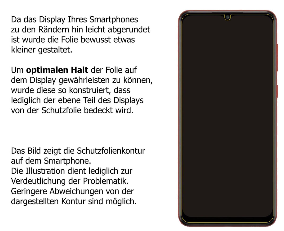 Schutzfolie mit optimaler Passform, zur Verwendung mit Hüllen geeignet