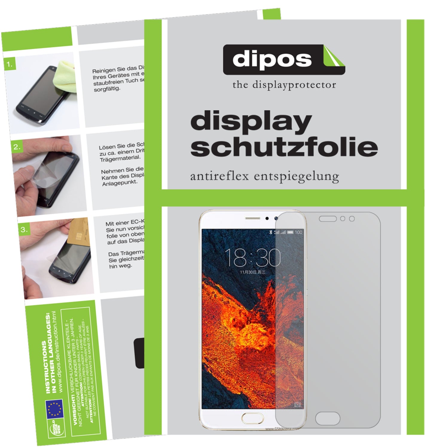 Mattes Panzerglas: Entspiegelte, dünne Folie, Fingerabdruckresistenz und Bildschirmschutz für Meizu-Pro 6 Plus