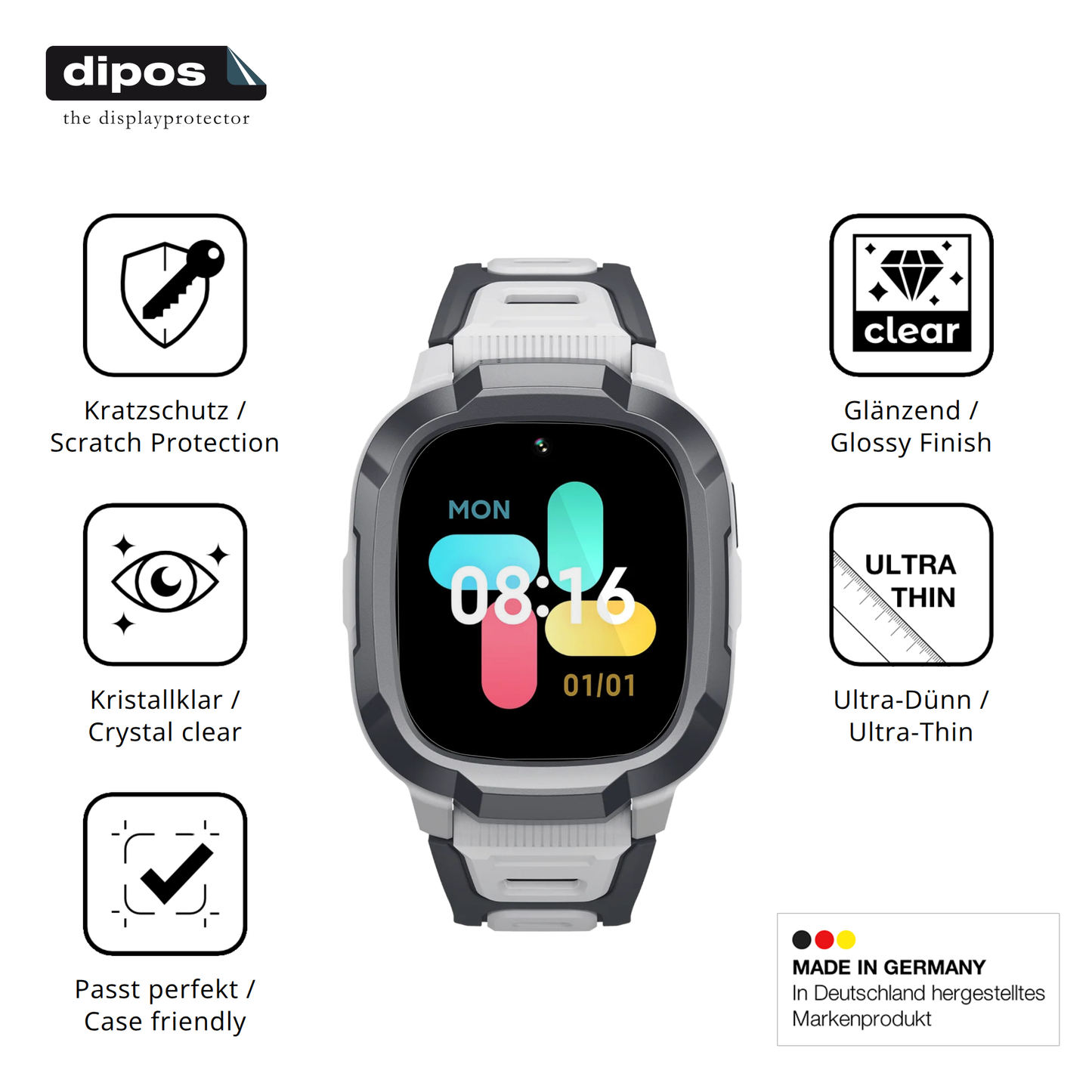 Displayschutz hergestellt in Deutschland, höchste Qualität made in Germany
