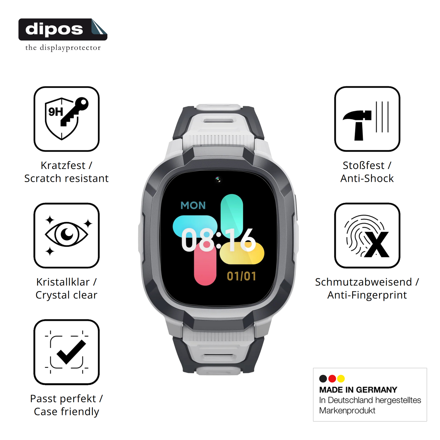 Displayschutz hergestellt in Deutschland, höchste Qualität made in Germany