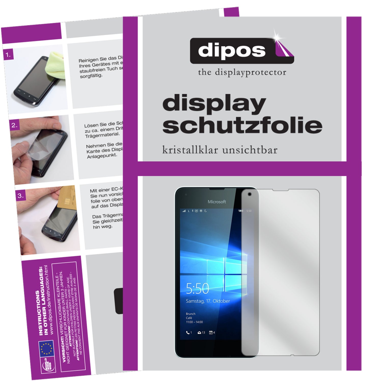 Perfekte Passform und ultimative Qualität: Unser 9H Panzerglas bietet Schutz für Microsoft-Lumia 550