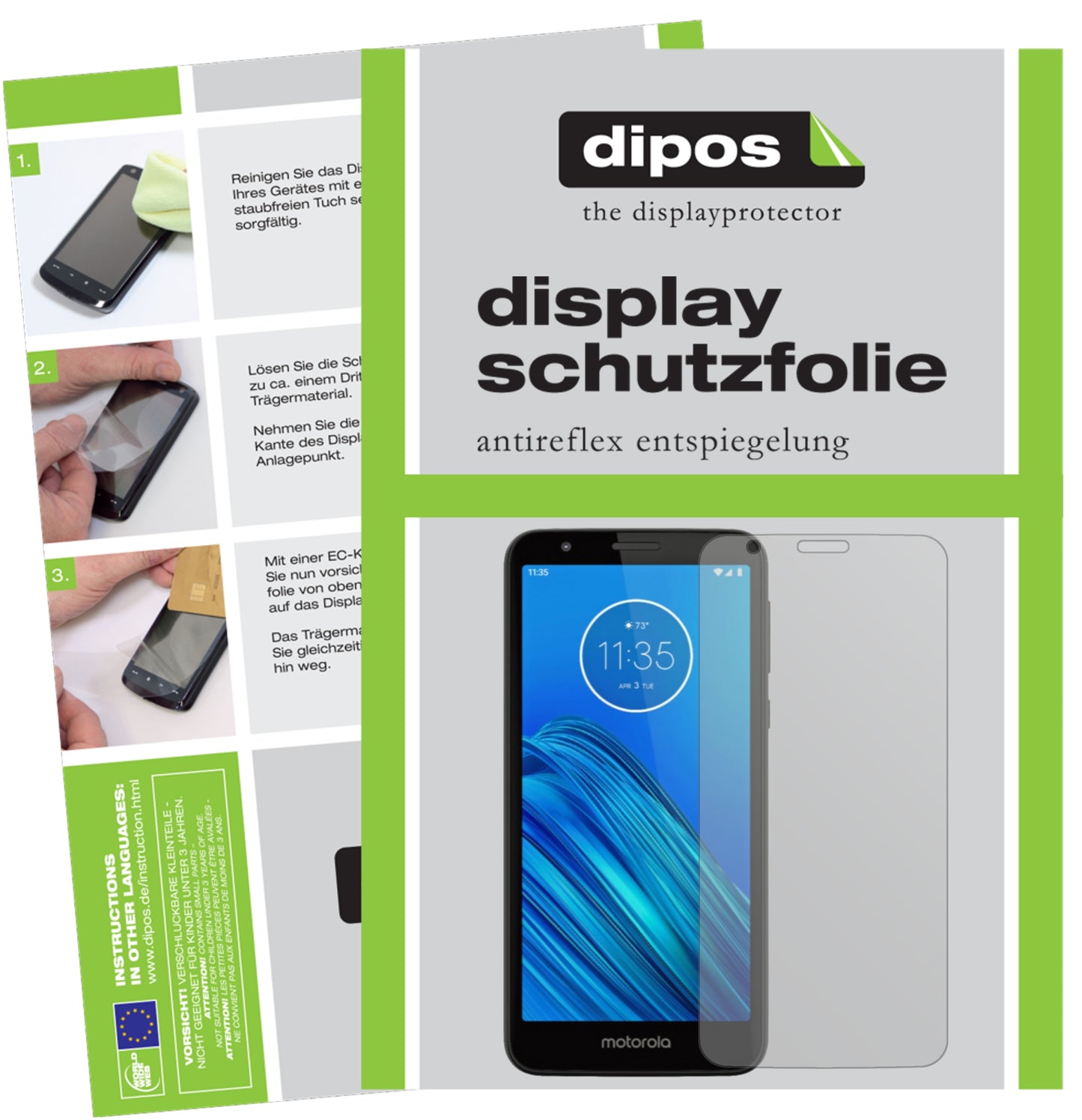 Mattes Panzerglas: Entspiegelte, dünne Folie, Fingerabdruckresistenz und Bildschirmschutz für Motorola-Moto E6