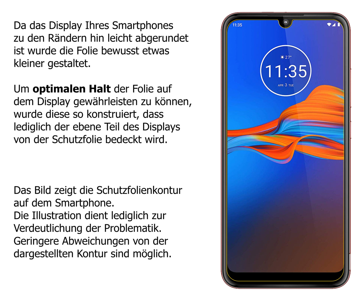 1x Schutzfolie klar für Motorola Moto E6 Plus Display-Schutzfolie