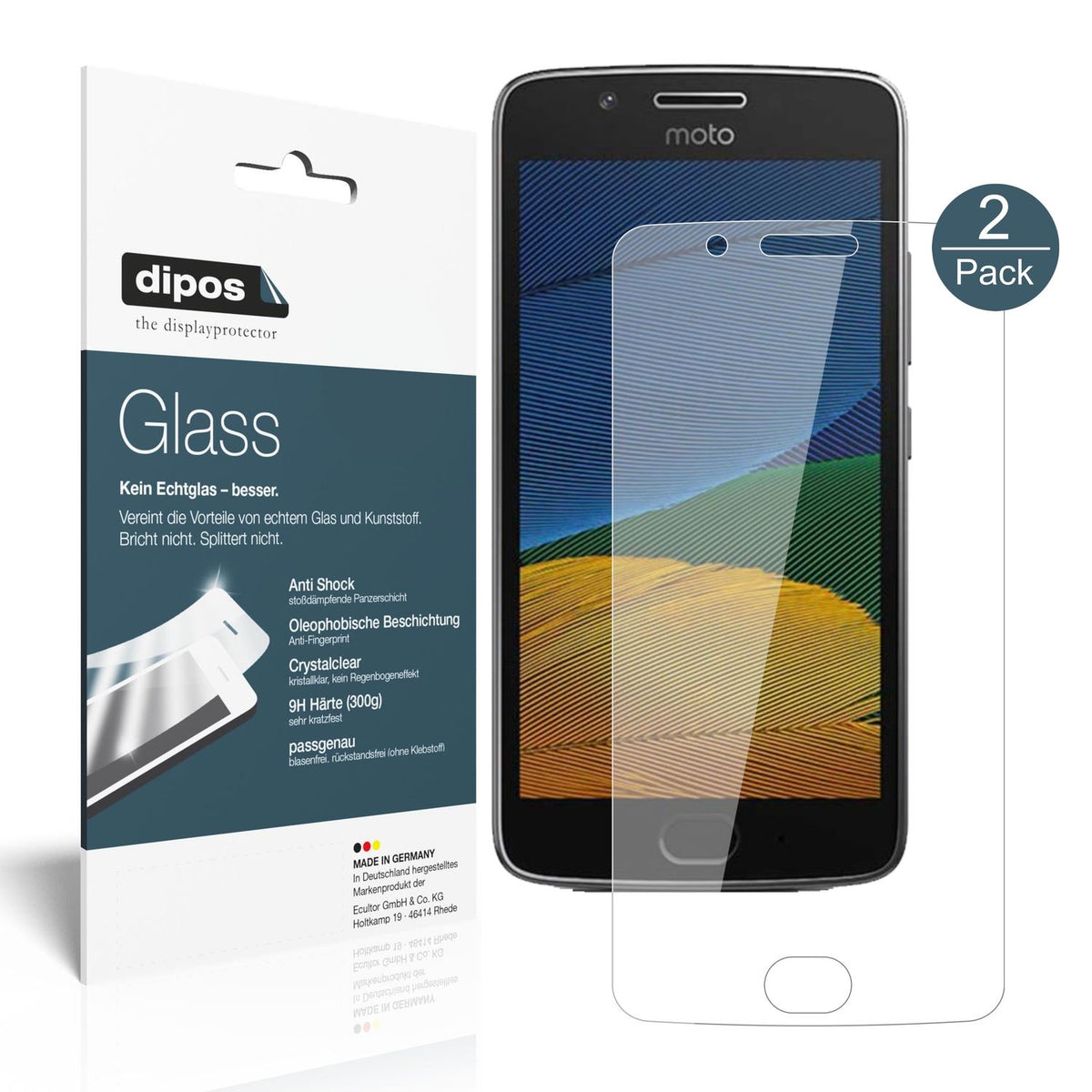 Perfekte Passform und ultimative Qualität: Unser 9H Panzerglas bietet Schutz für Motorola-Moto G5