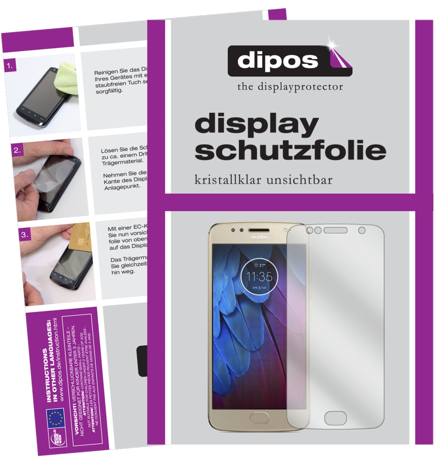 Mattes Panzerglas: Schutz vor Brüchen, Fingerabdrücken und Bildschirmblendung für Motorola-Moto G5s