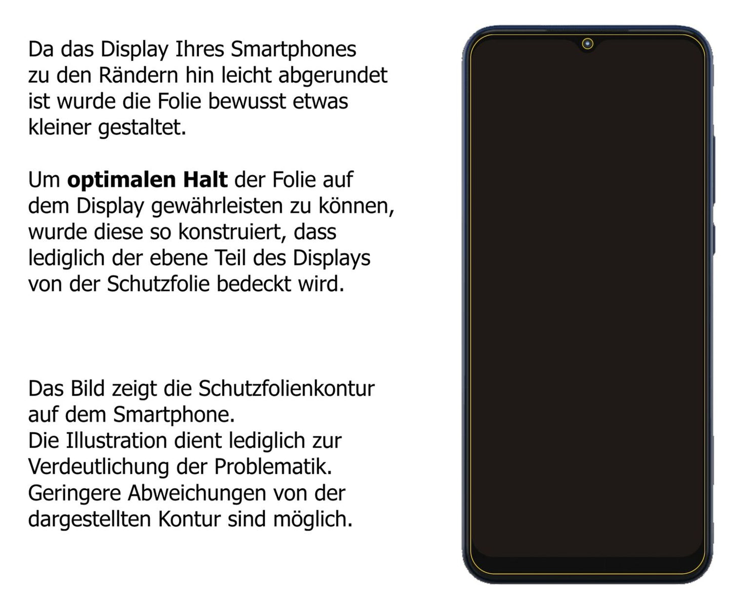 dipos Displayschutz für Motorola Moto G Play (2021), transparente Oberfläche, perfekte Passform auch für die Rundungen
