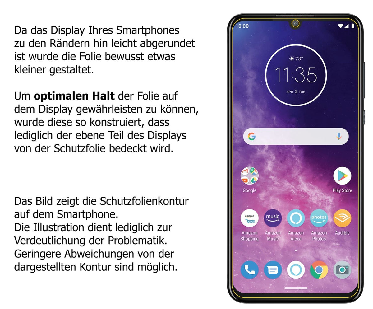 6x Schutzfolie klar für Motorola One Zoom Display-Schutzfolie (3x Vorderseite + 3x Rückseite)