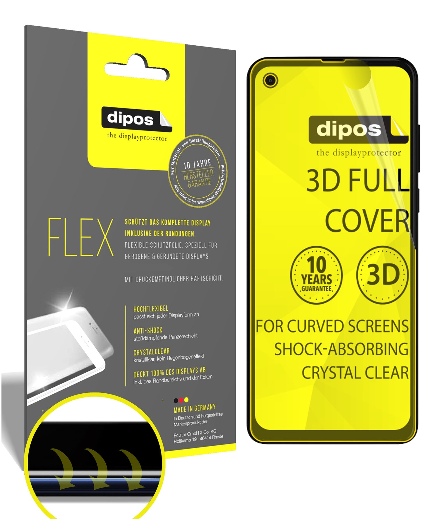 3D Full Cover Displayschutzfolie: Case-freundlicher Schutz mit perfekter Passform für dein Display.