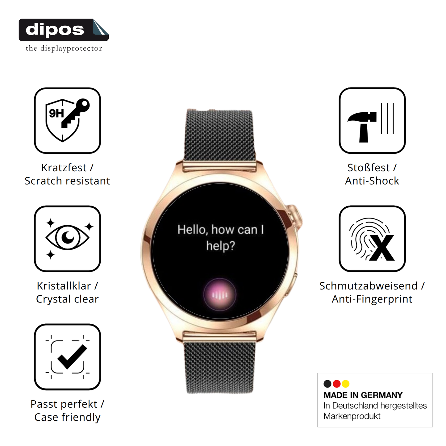 Displayschutz hergestellt in Deutschland, höchste Qualität made in Germany