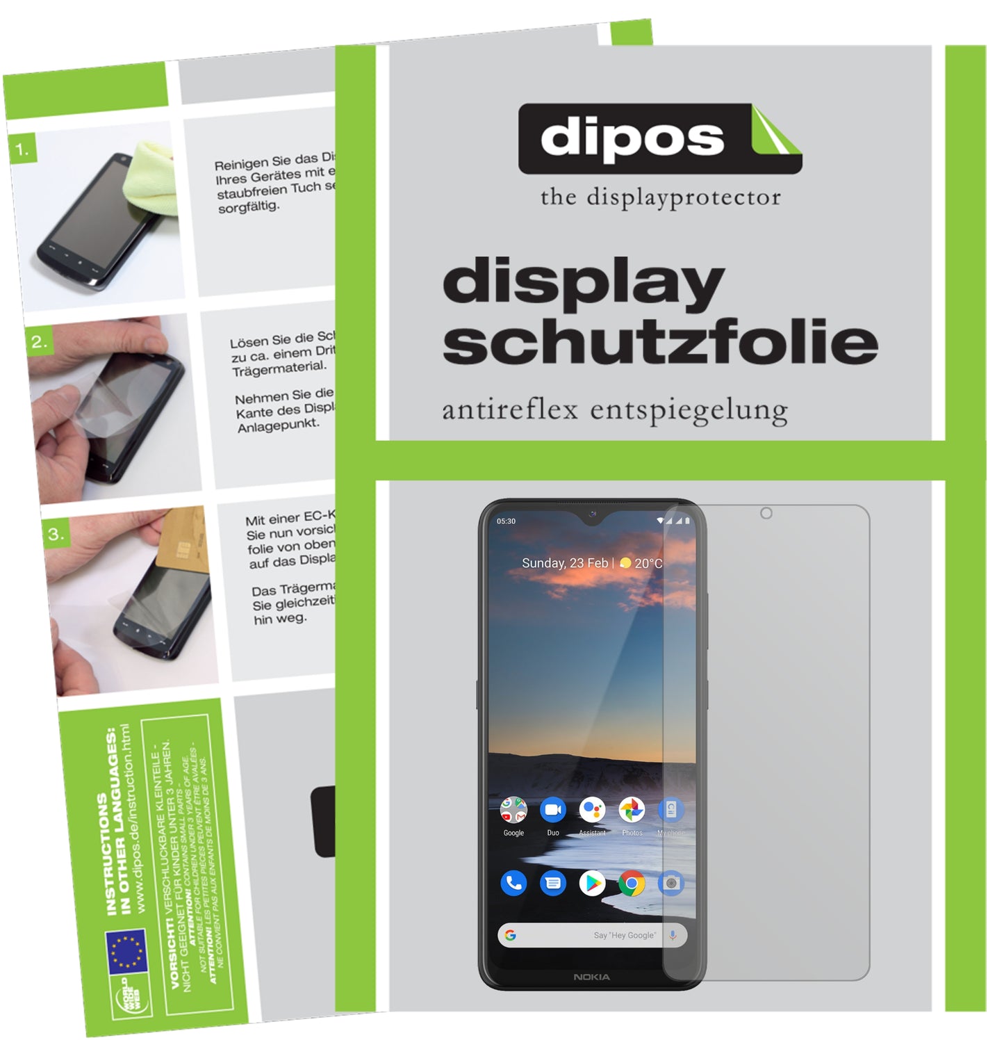 Mattes Panzerglas: Entspiegelte, dünne Folie, Fingerabdruckresistenz und Bildschirmschutz für Nokia-5.3