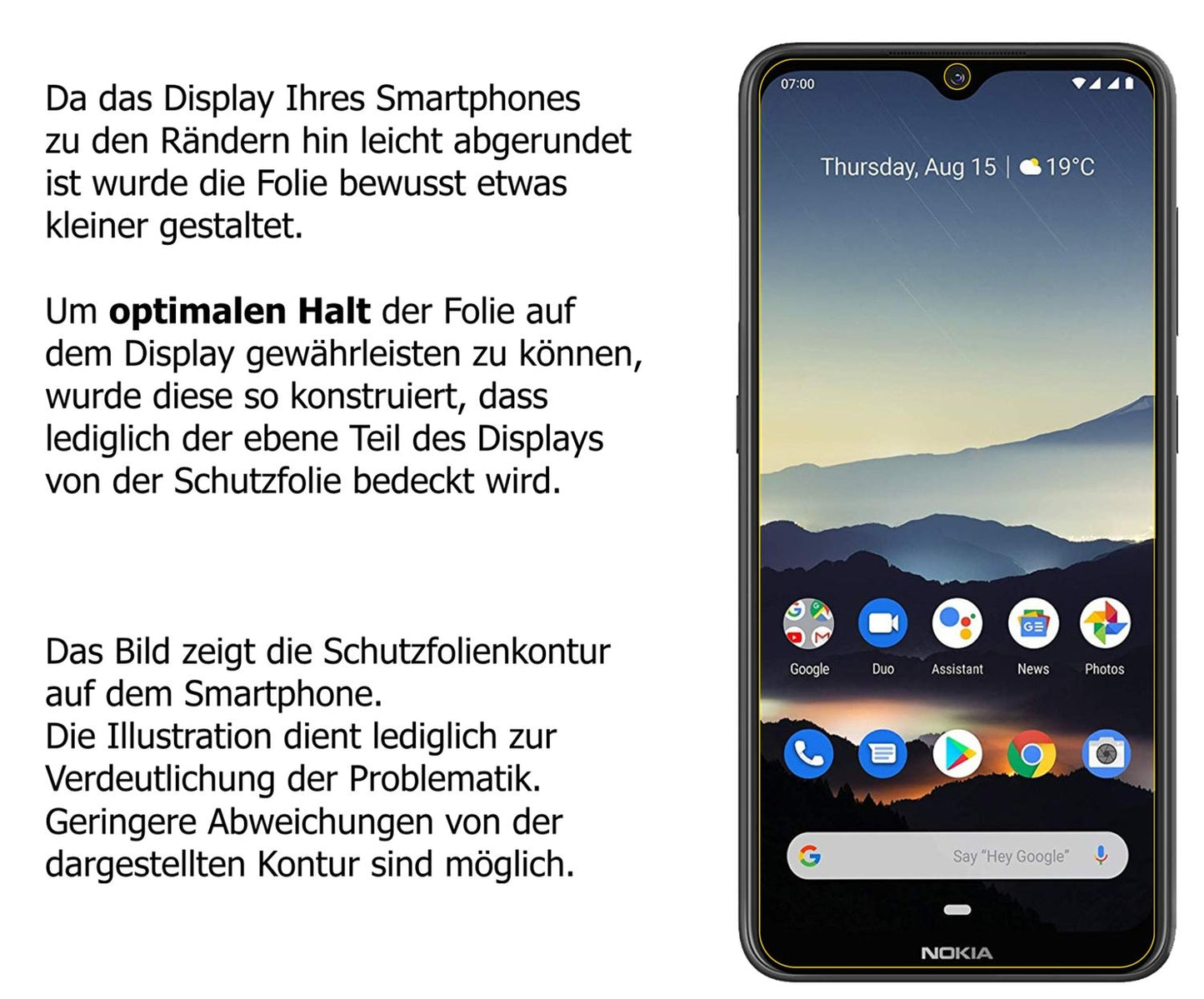 Blickschutzfolie für Nokia 46060 matt Schutzfolie Privacy