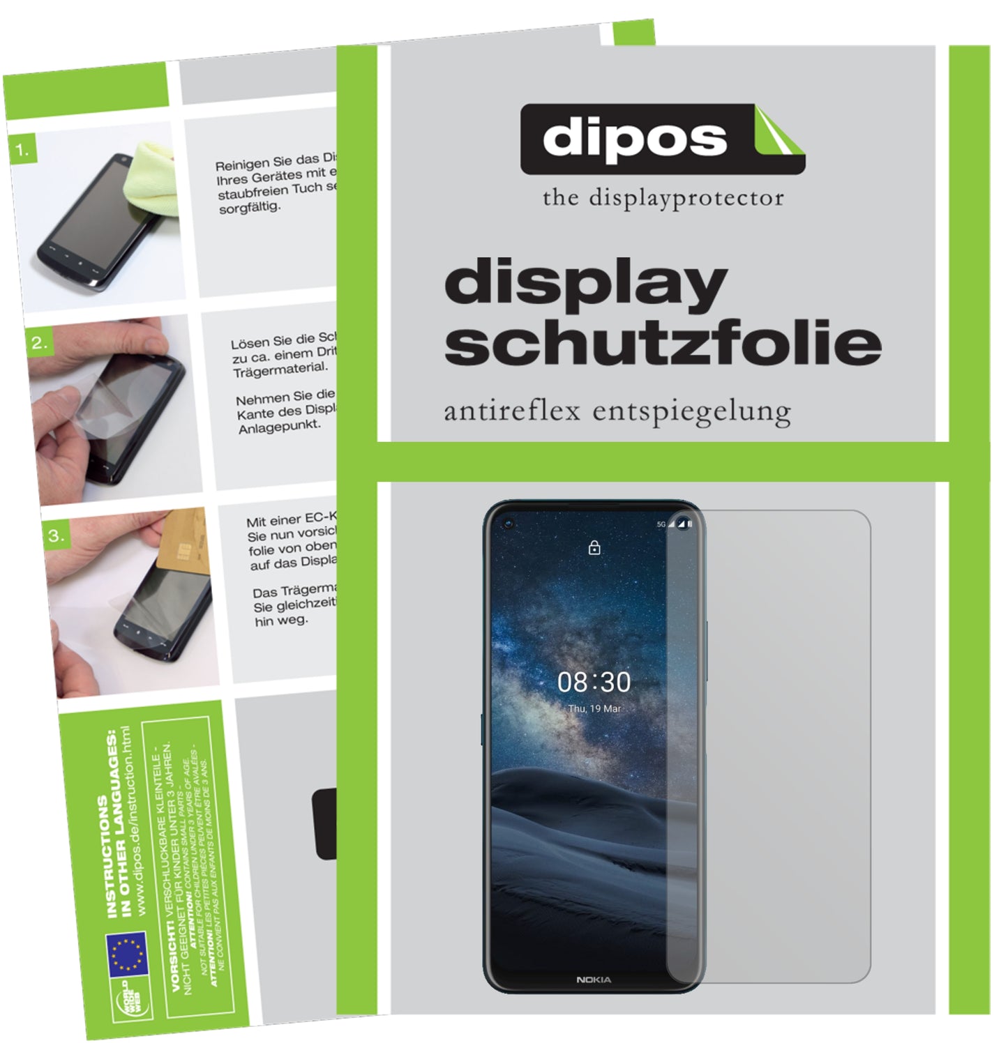 Mattes Panzerglas: Entspiegelte, dünne Folie, Fingerabdruckresistenz und Bildschirmschutz für Nokia-8.3 5G