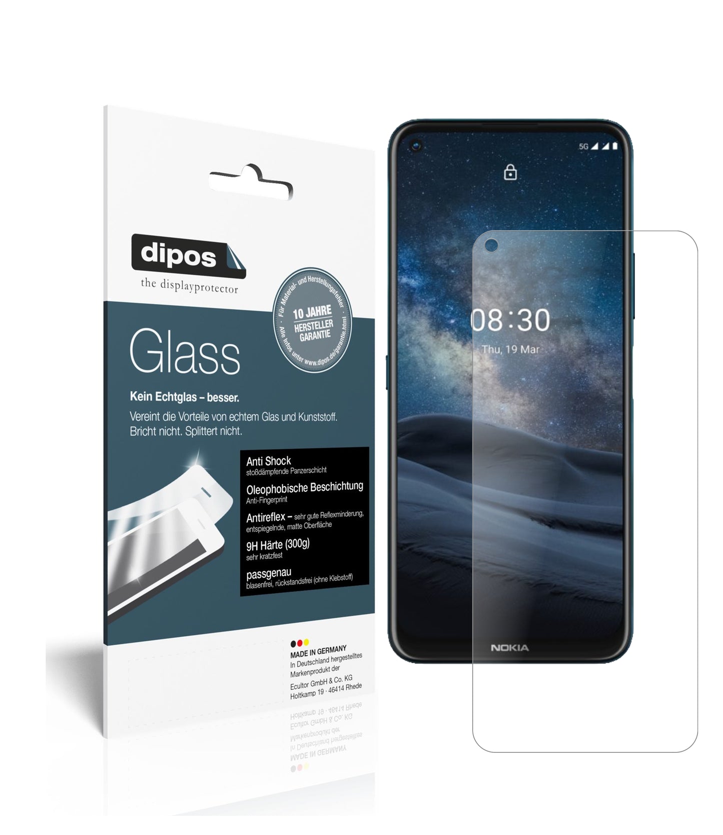 Mattes Panzerglas: Schutz vor Brüchen, Fingerabdrücken und Bildschirmblendung für Nokia-8.3 5G