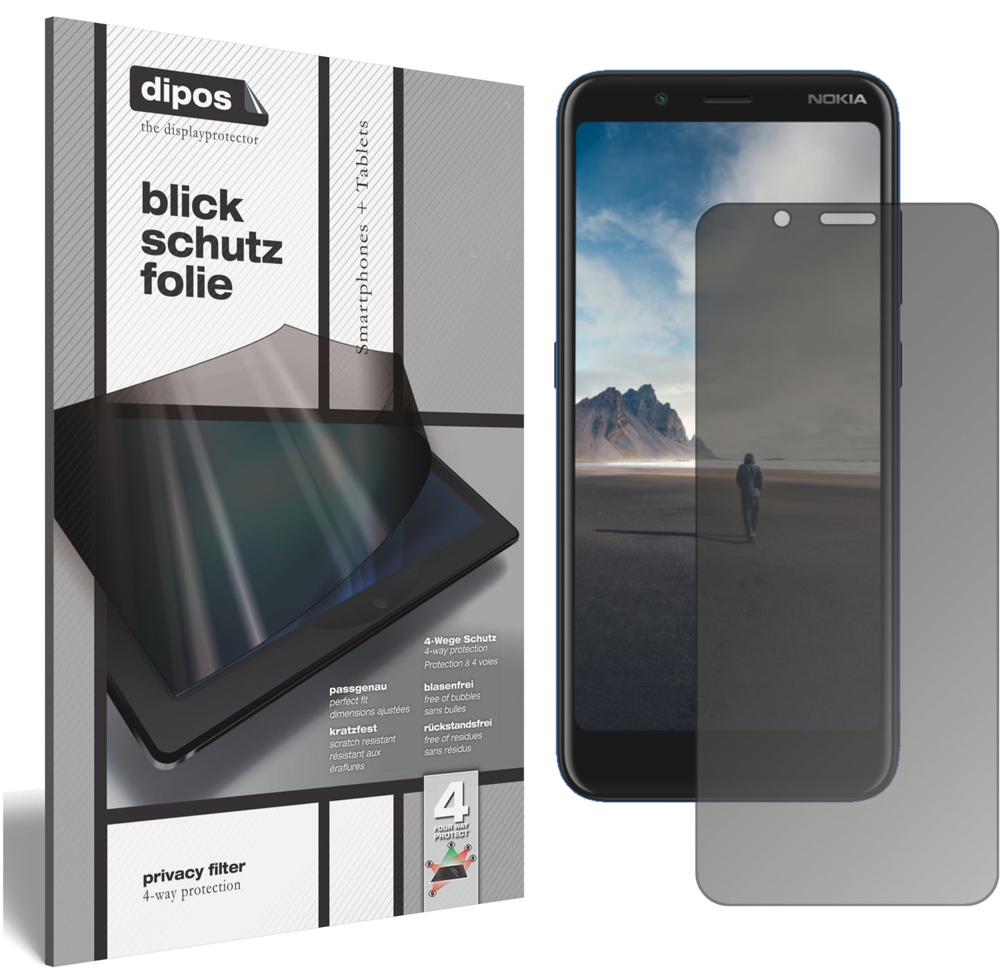 Privacy Filter: 9H Panzerglas mit Blickschutz & einfache Anbringung