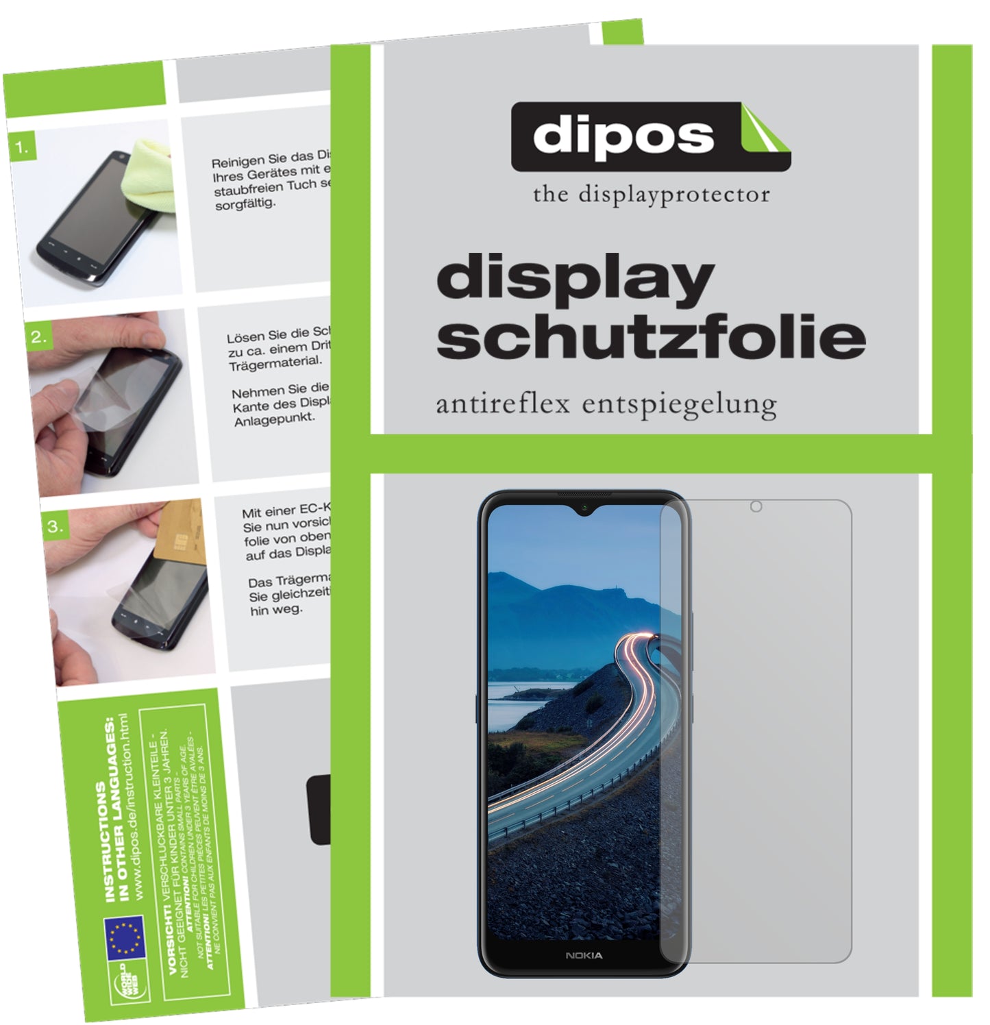 Mattes Panzerglas: Entspiegelte, dünne Folie, Fingerabdruckresistenz und Bildschirmschutz für Nokia-C5 Endi