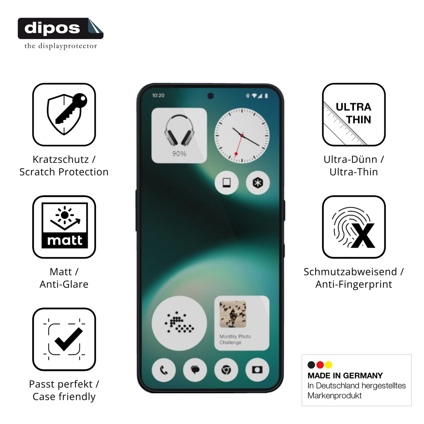 4x Schutzfolie matt für Nothing Phone 3a Lite Display-Schutzfolie