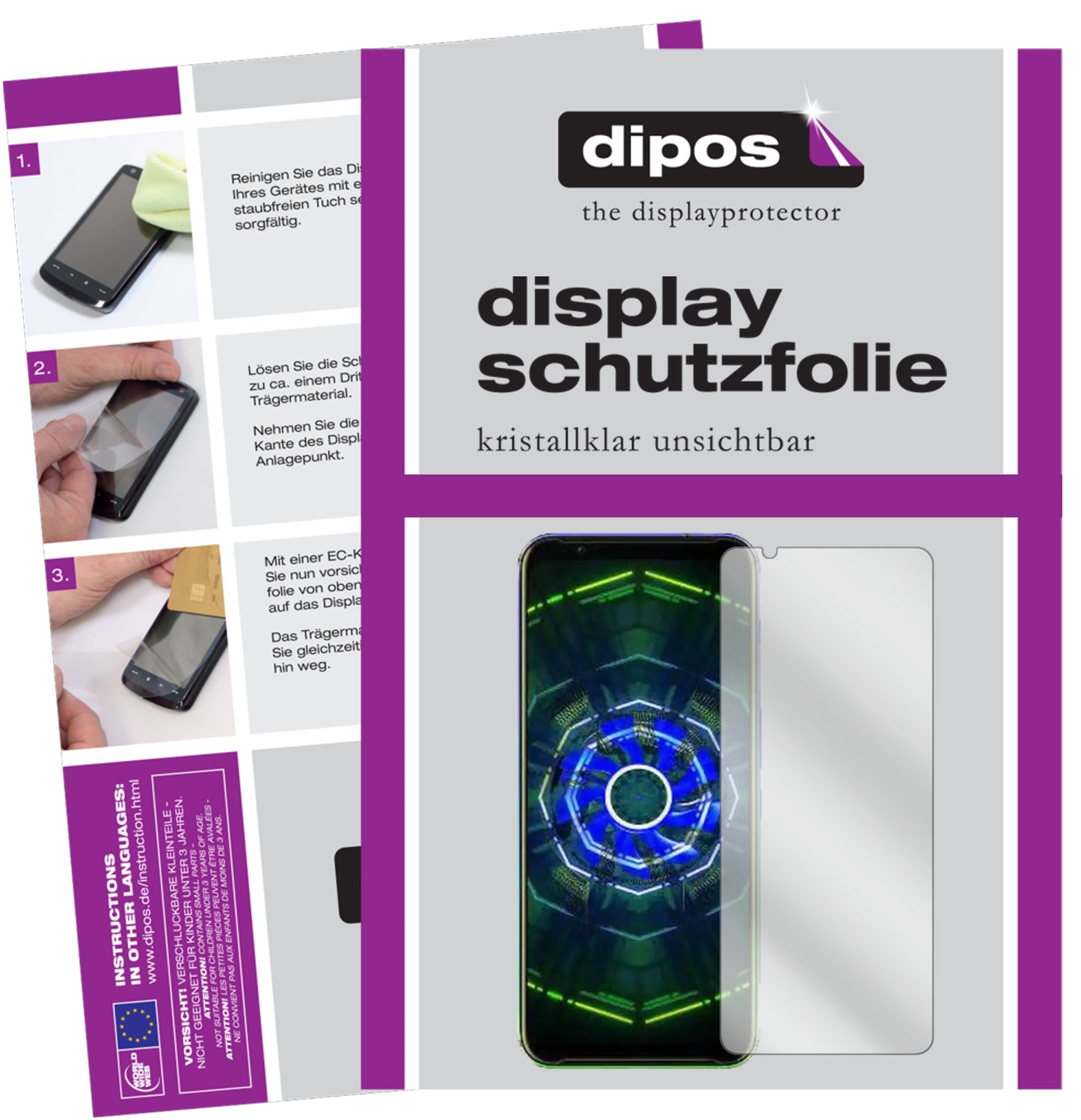 Kristallklare, dünne Schutzfolie: Kratzfest & passgenau für nubia-Red Magic 5S