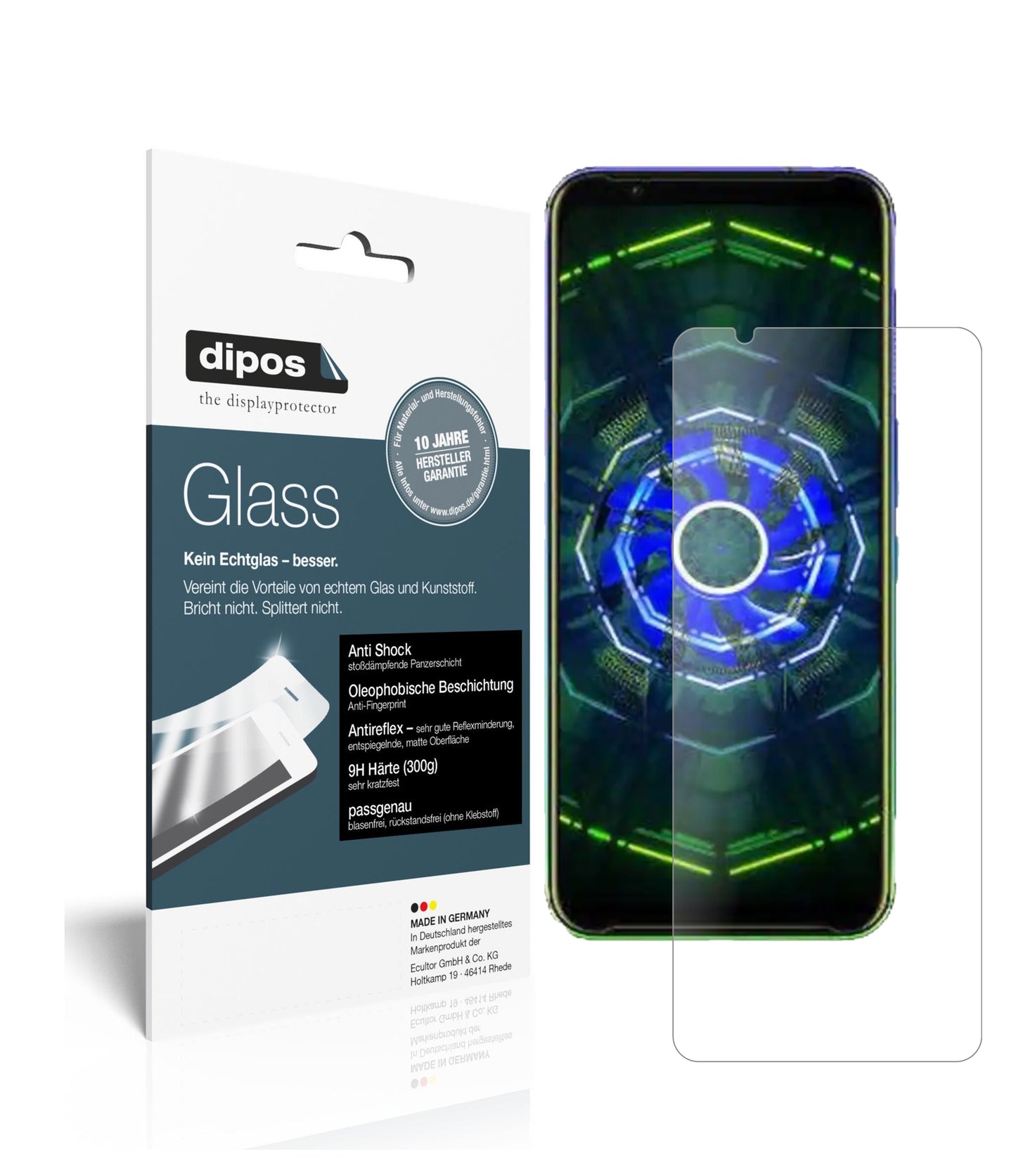 Mattes Panzerglas: Schutz vor Brüchen, Fingerabdrücken und Bildschirmblendung für nubia-Red Magic 5S