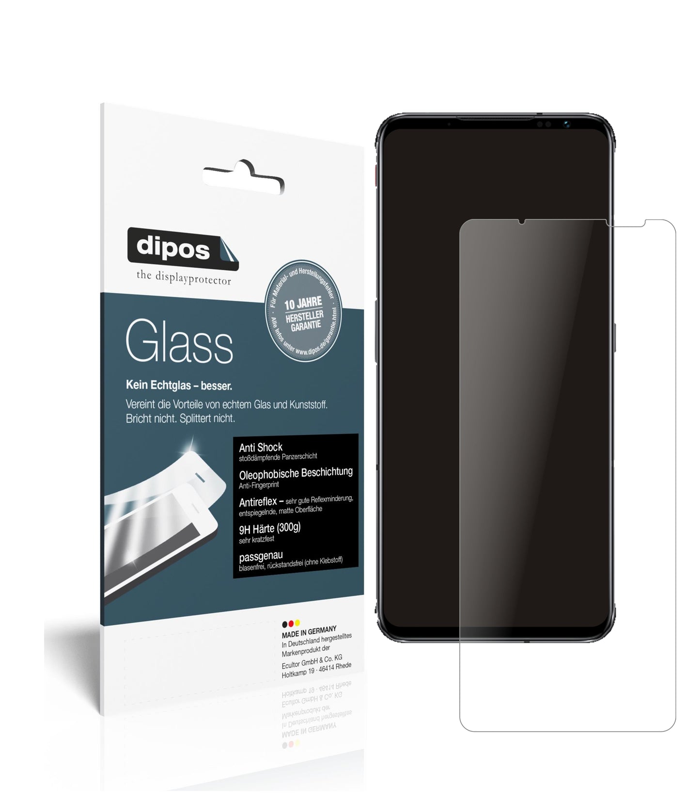 Mattes Panzerglas: Schutz vor Brüchen, Fingerabdrücken und Bildschirmblendung für nubia-Red Magic 6 Pro