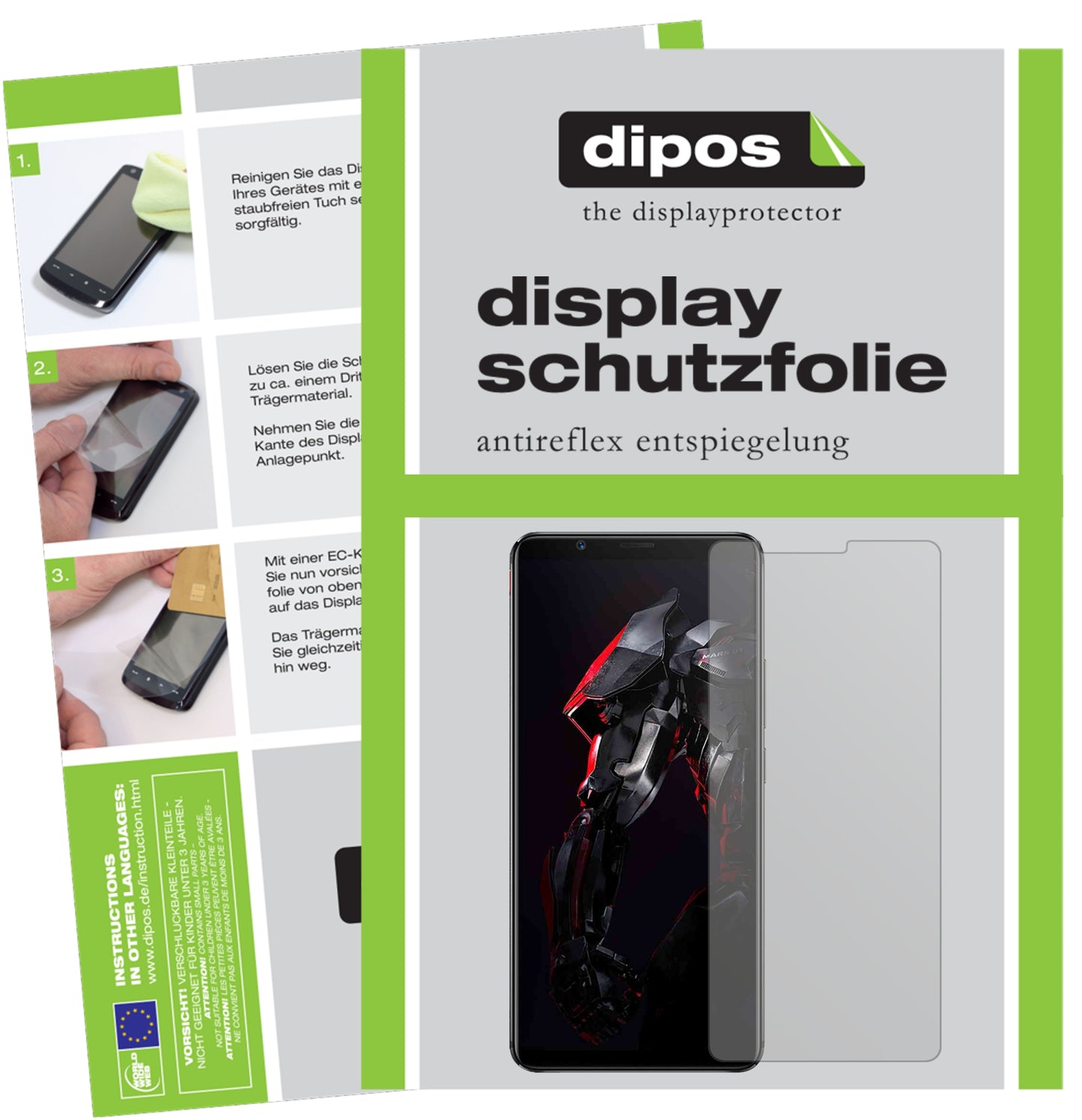 Mattes Panzerglas: Entspiegelte, dünne Folie, Fingerabdruckresistenz und Bildschirmschutz für Nubia-Red Magic Mars