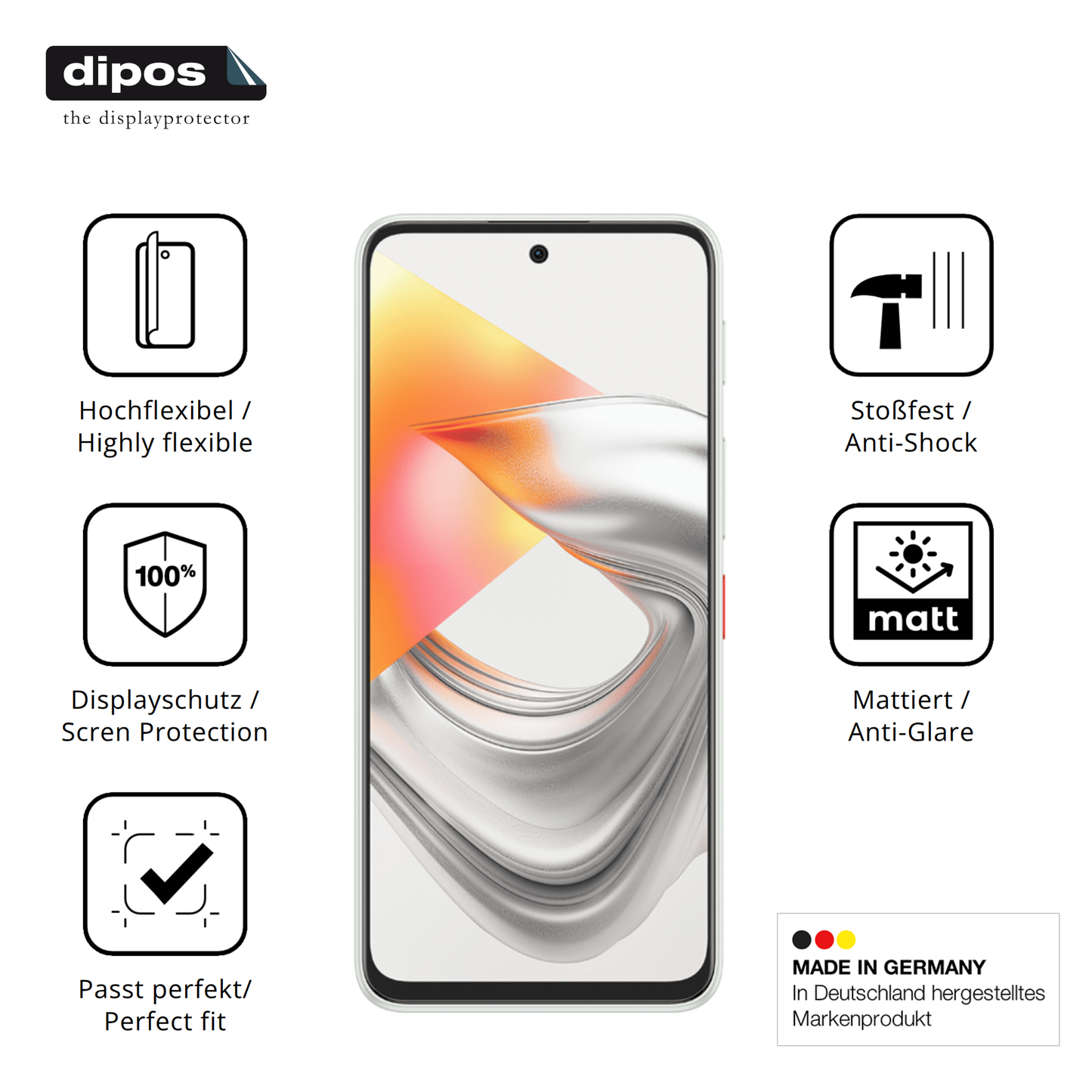 Displayschutz hergestellt in Deutschland, höchste Qualität made in Germany