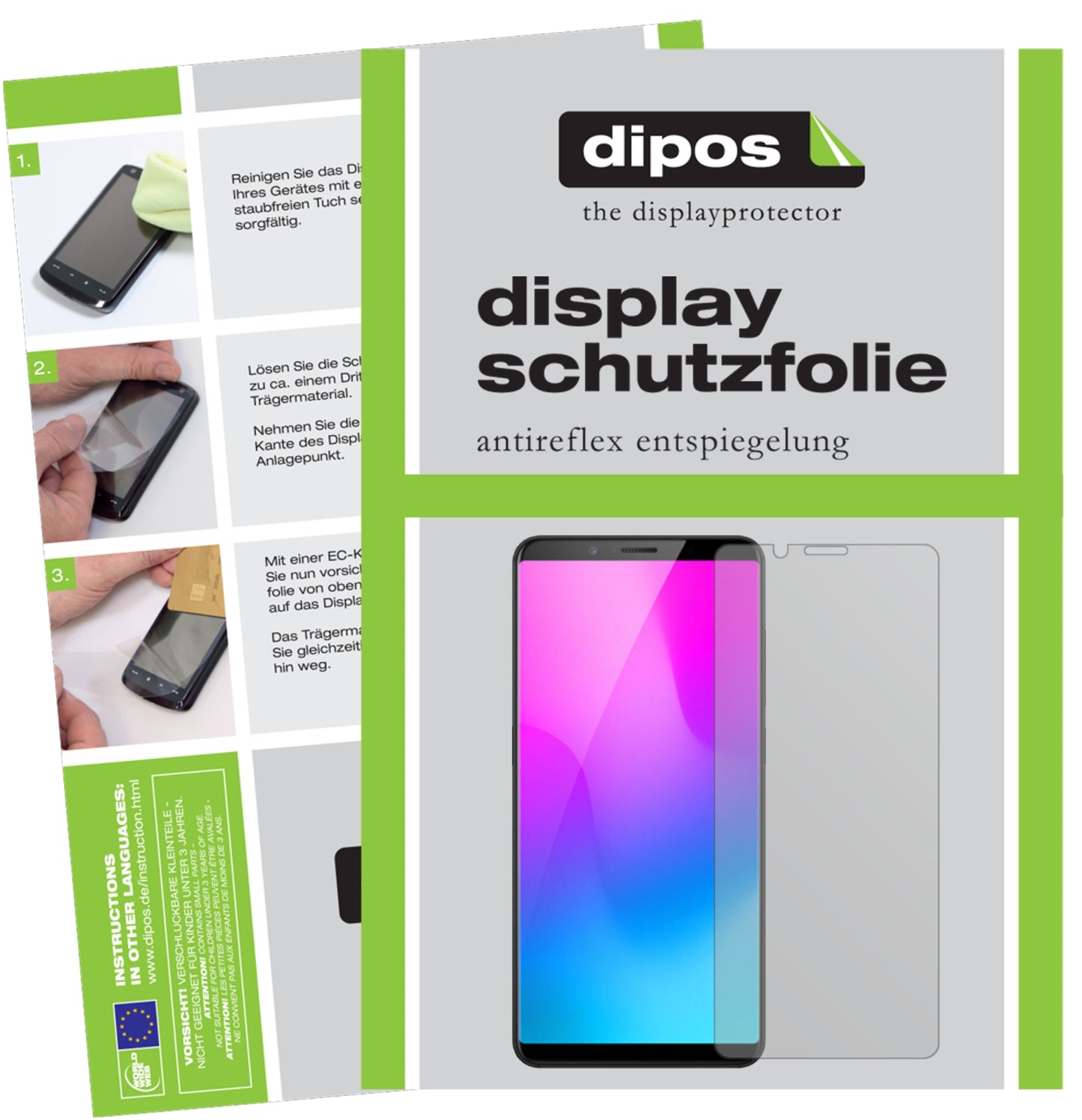 Mattes Panzerglas: Entspiegelte, dünne Folie, Fingerabdruckresistenz und Bildschirmschutz für Nubia-Z18 Mini