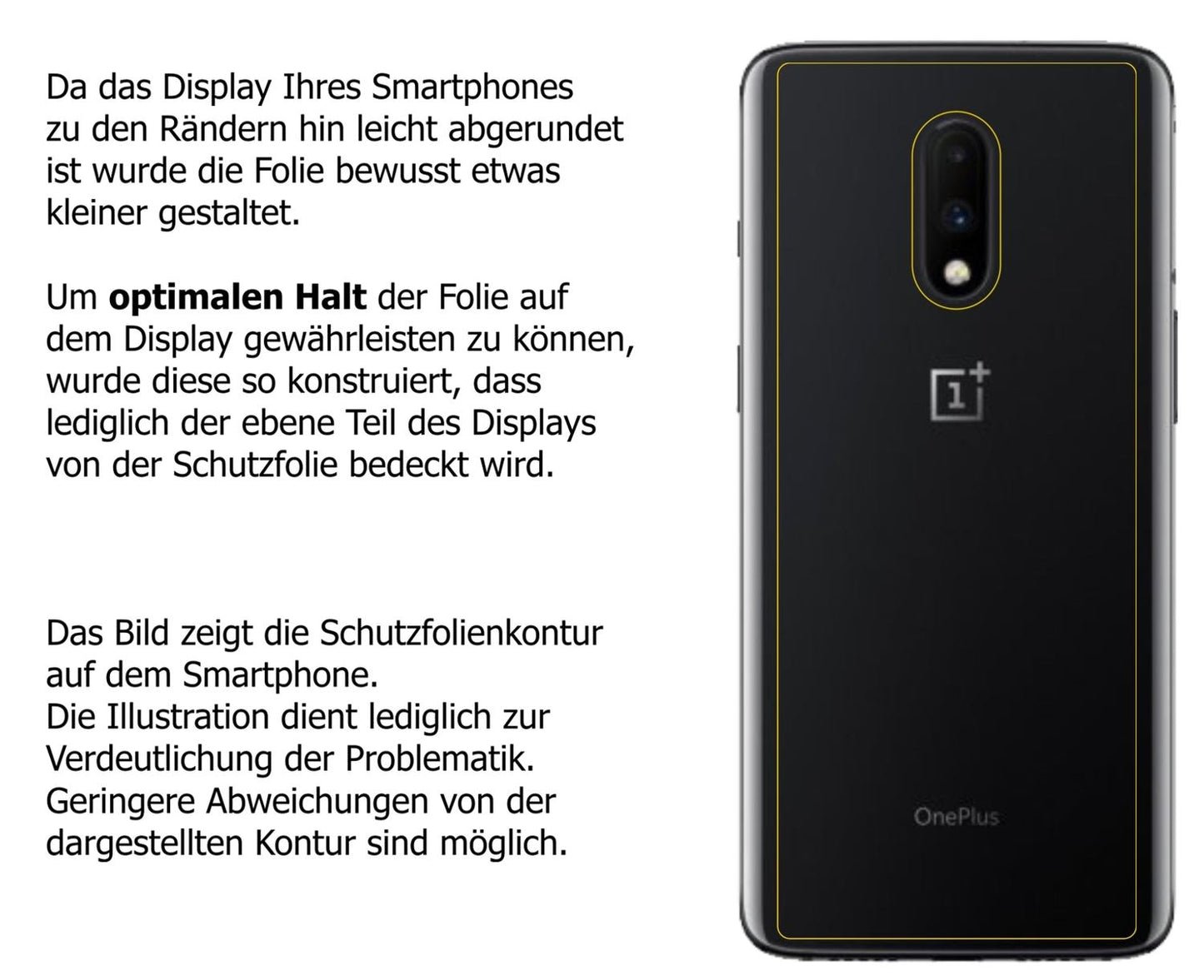 Schutzfolie mit optimaler Passform, zur Verwendung mit Hüllen geeignet