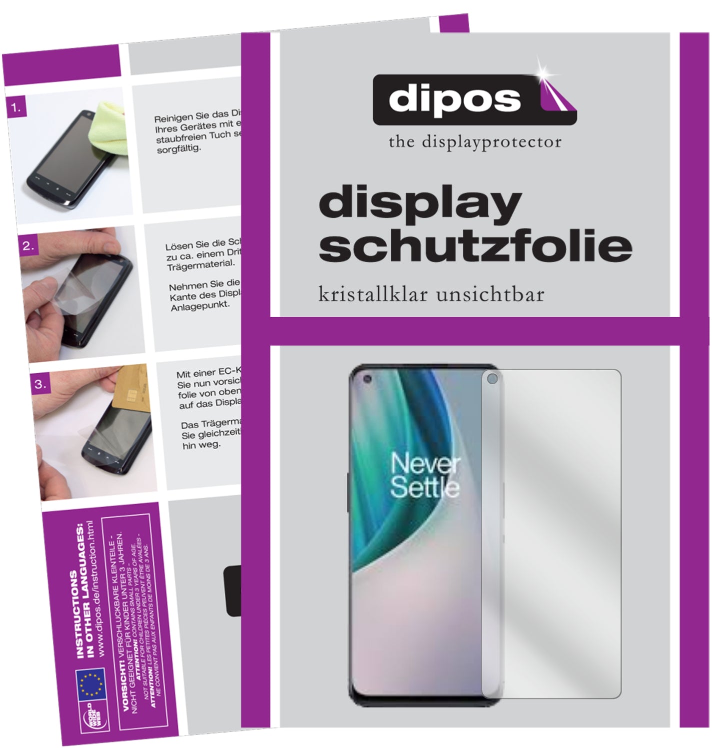 Kristallklare, dünne Schutzfolie: Kratzfest & passgenau für OnePlus-Nord N10 5G
