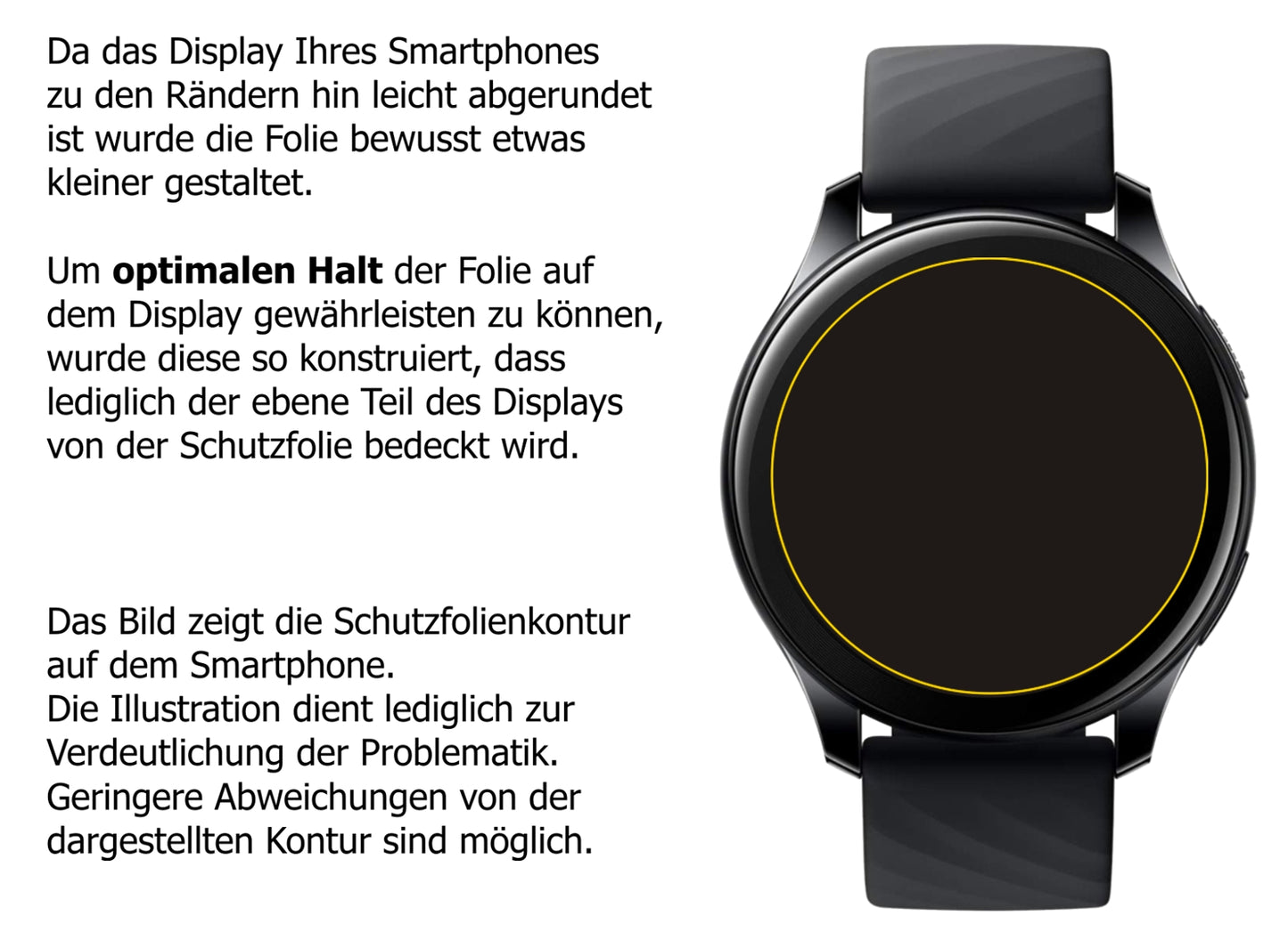 Dünne und klare Folie passend zugeschnitten für OnePlus Watch (46mm)