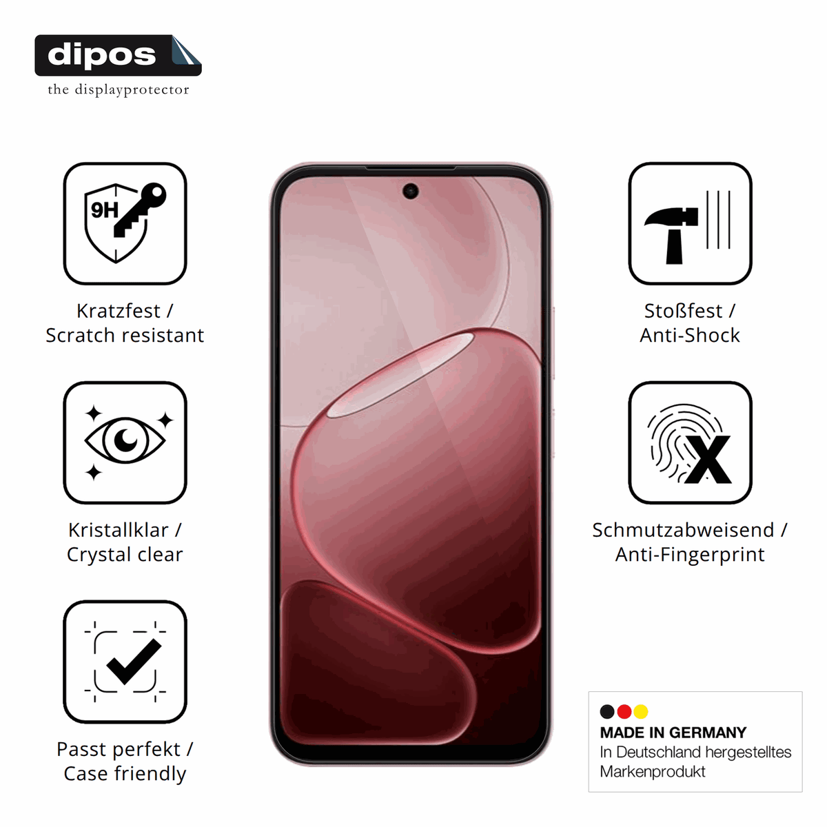 Displayschutz hergestellt in Deutschland, höchste Qualität made in Germany