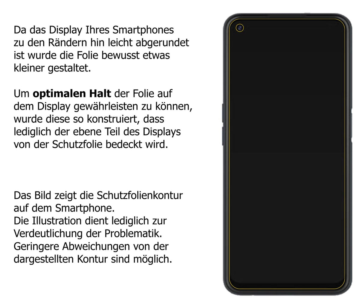 4x Schutzfolie klar für Oppo A52 Display-Schutzfolie (2x Vorderseite + 2x Rückseite)