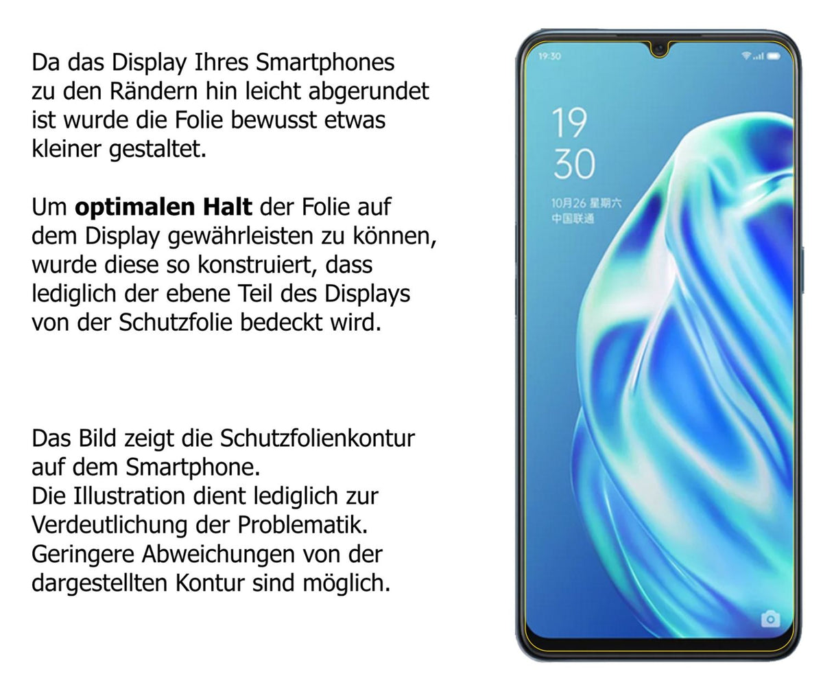 Blickschutzfolie für Oppo F15 matt Schutzfolie Privacy